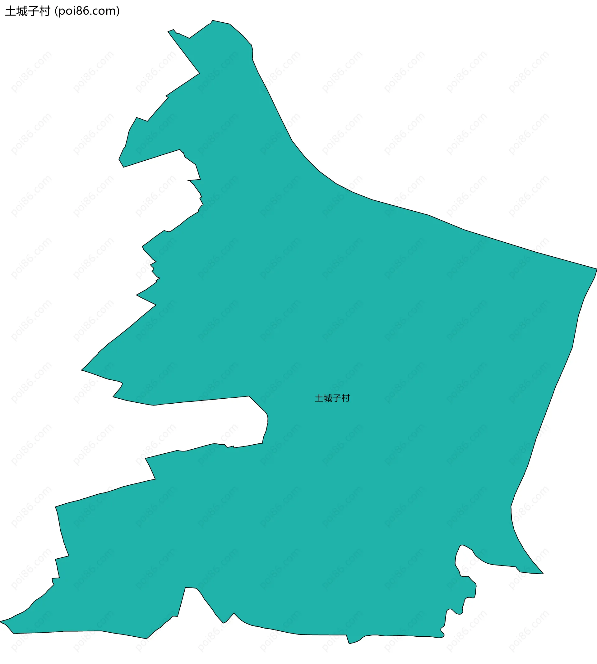 土城子村边界地图