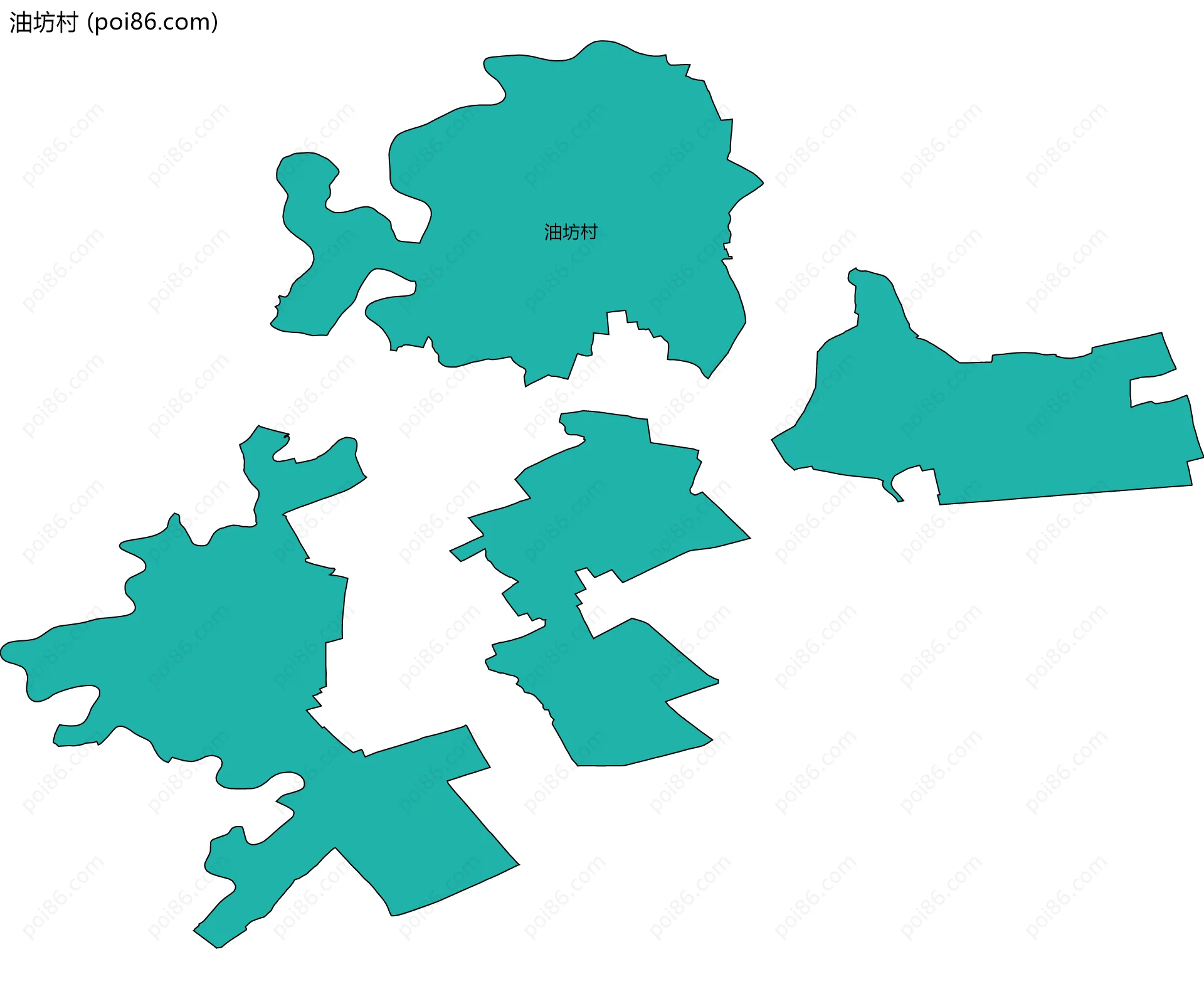 油坊村边界地图