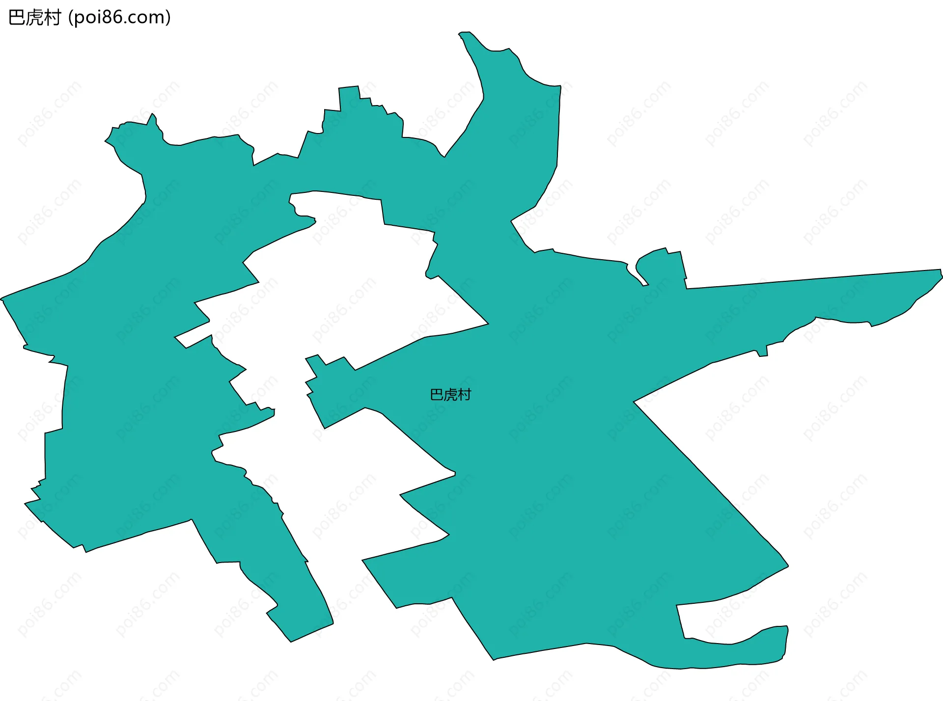 巴虎村边界地图