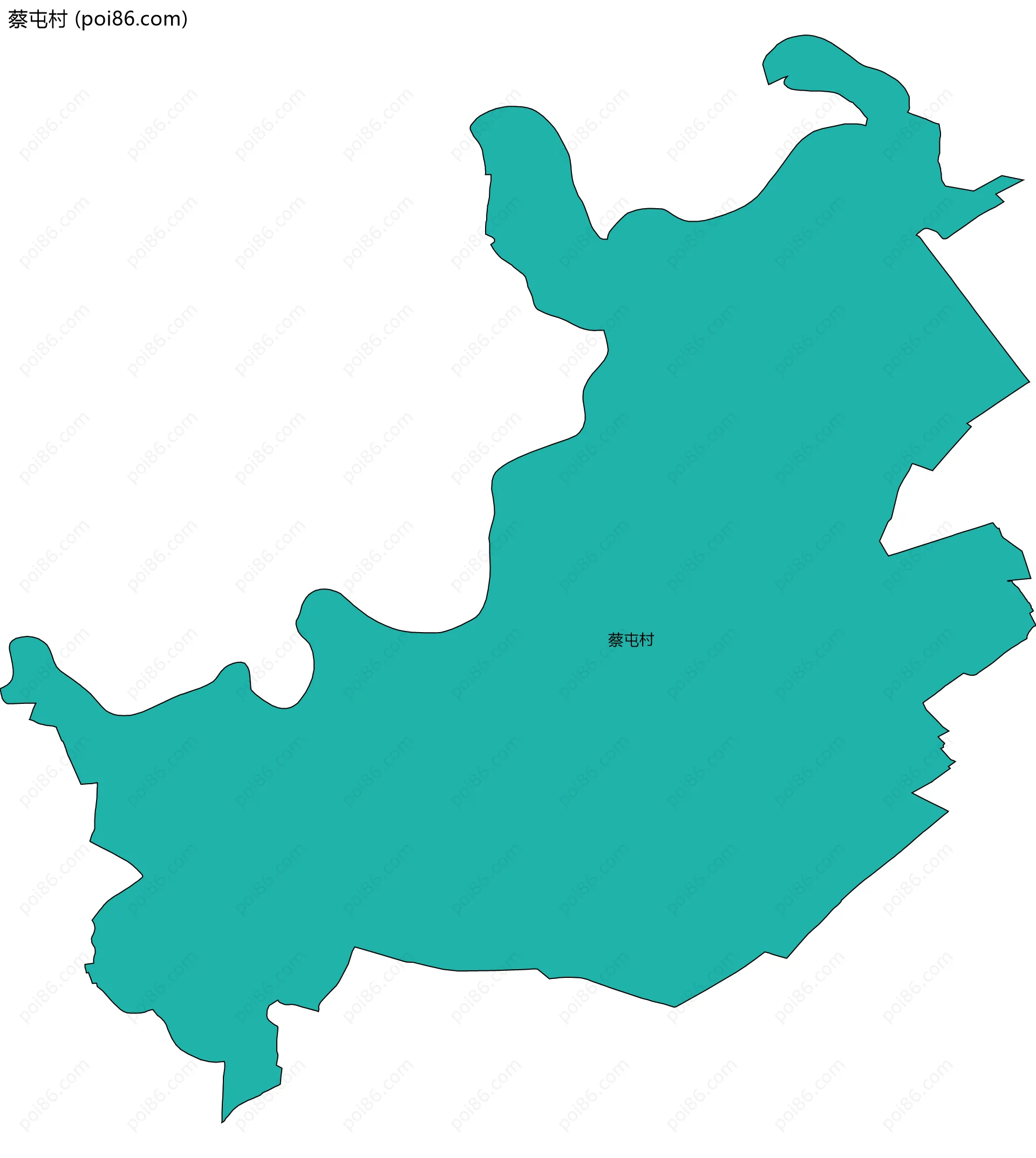 蔡屯村边界地图