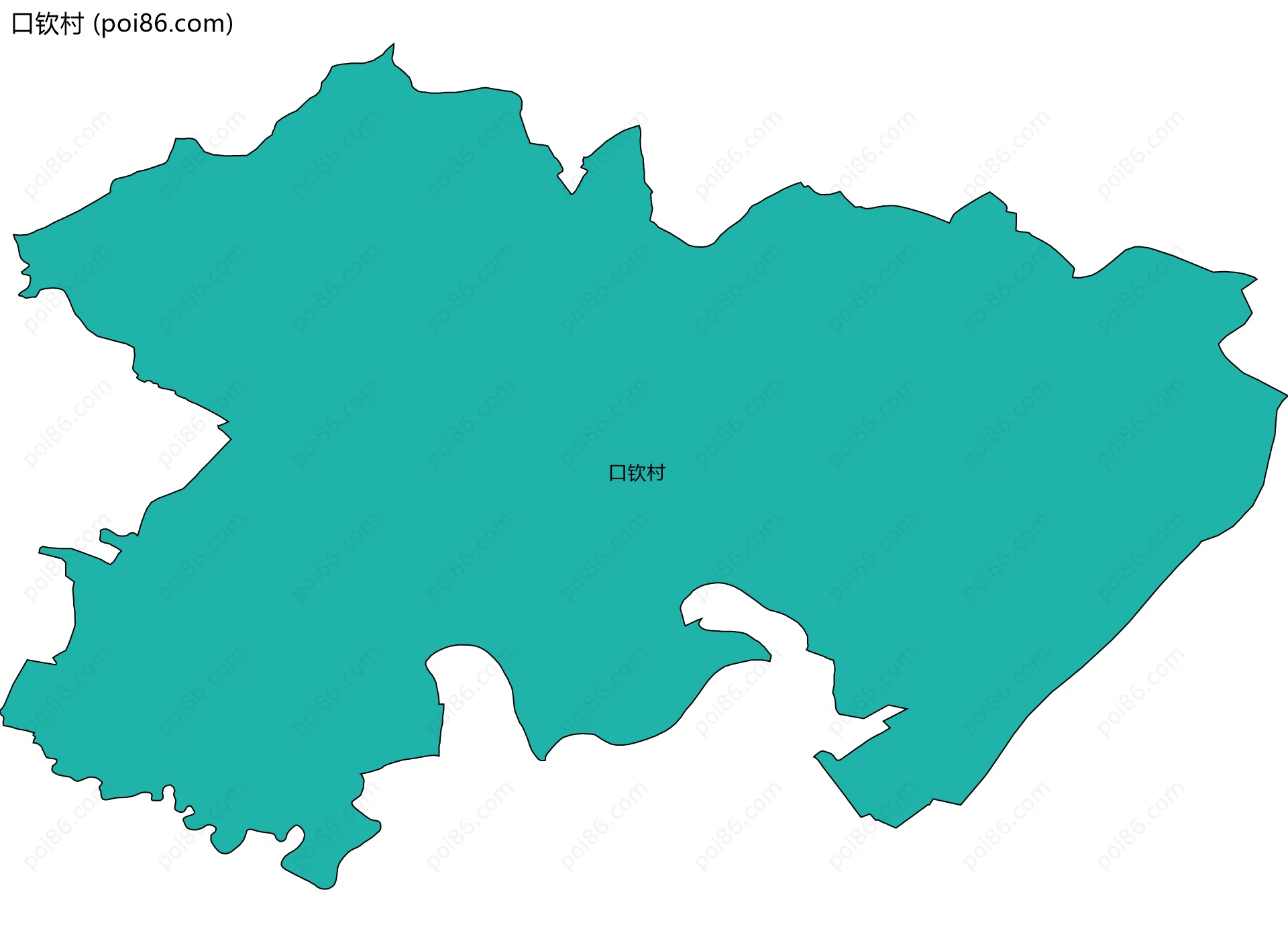 口钦村边界地图