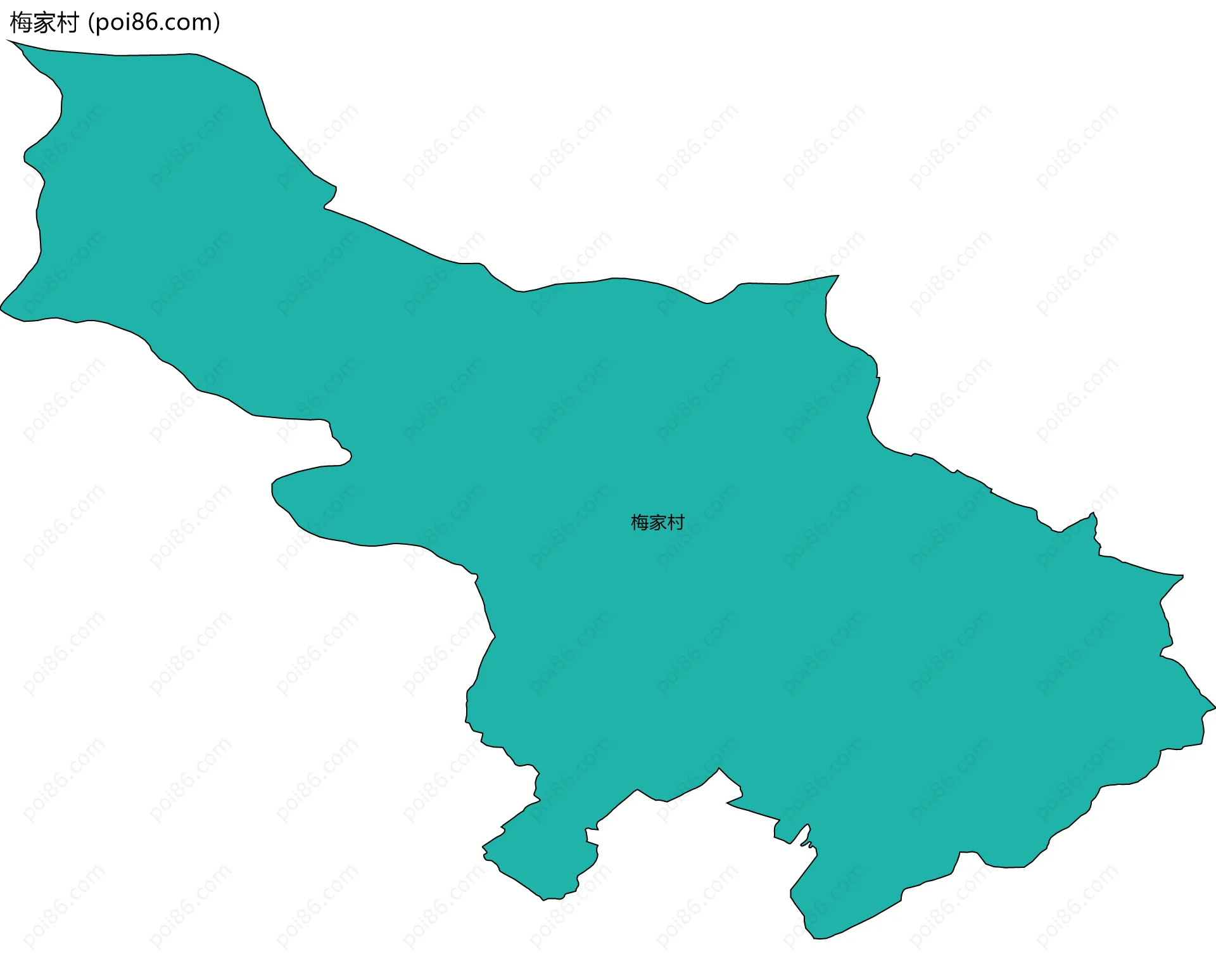 梅家村边界地图