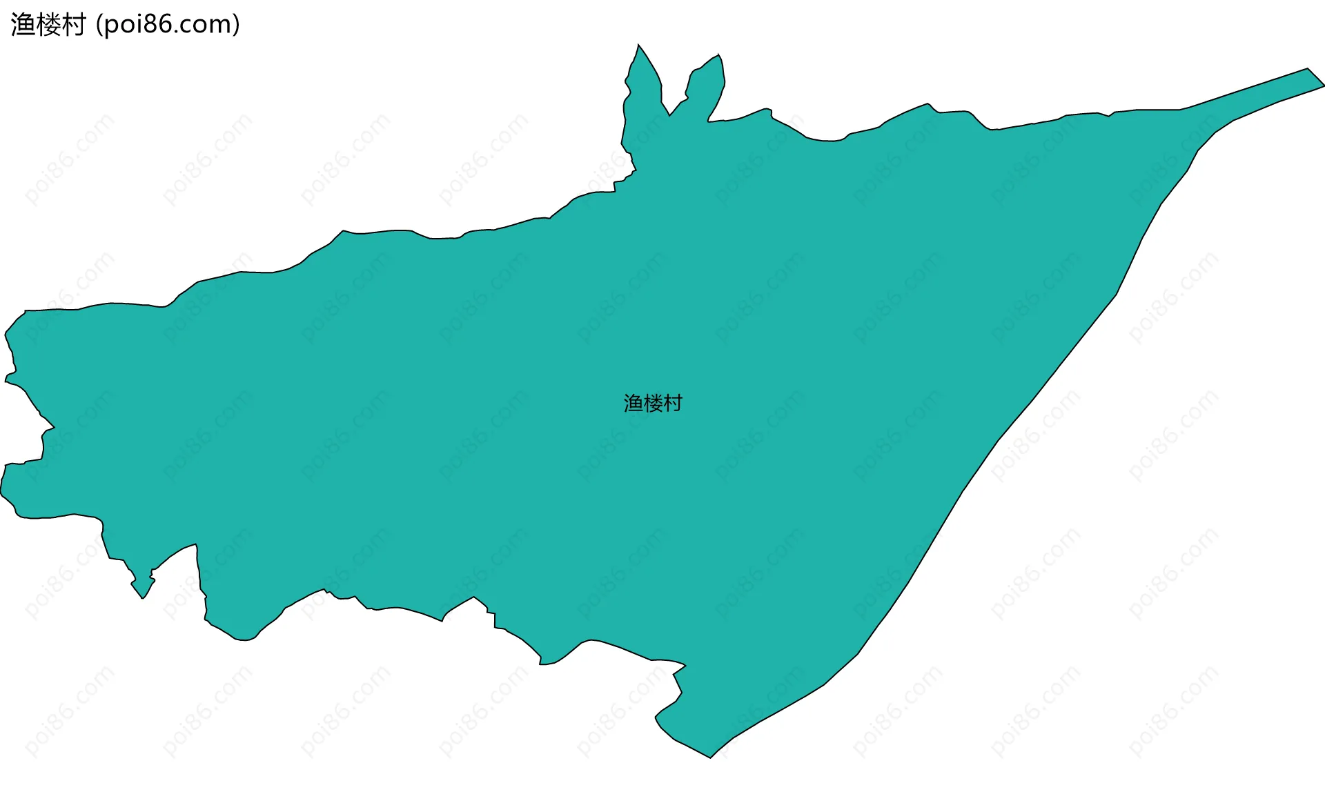 渔楼村边界地图