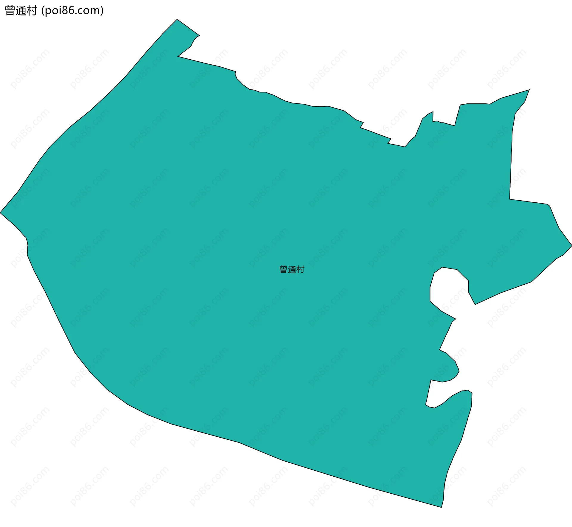 曾通村边界地图