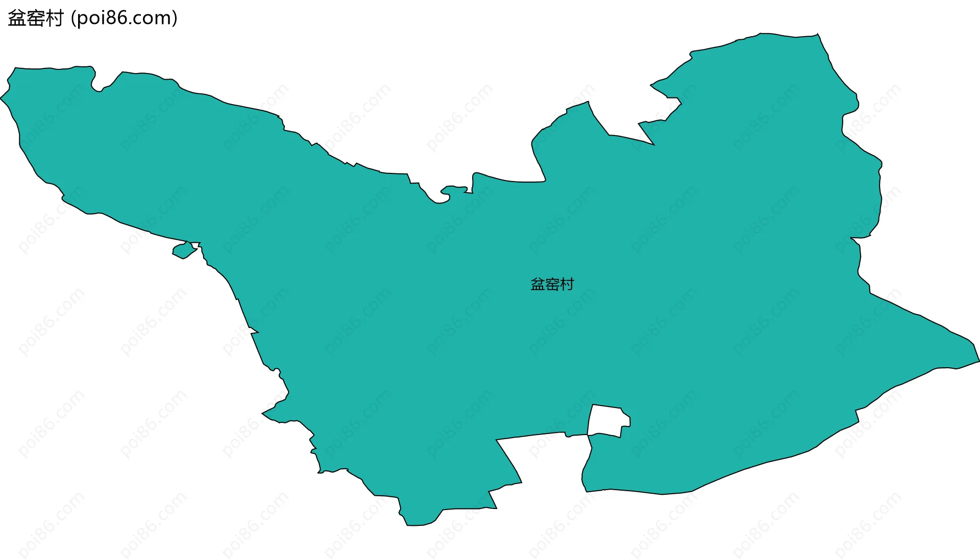 盆窑村边界地图