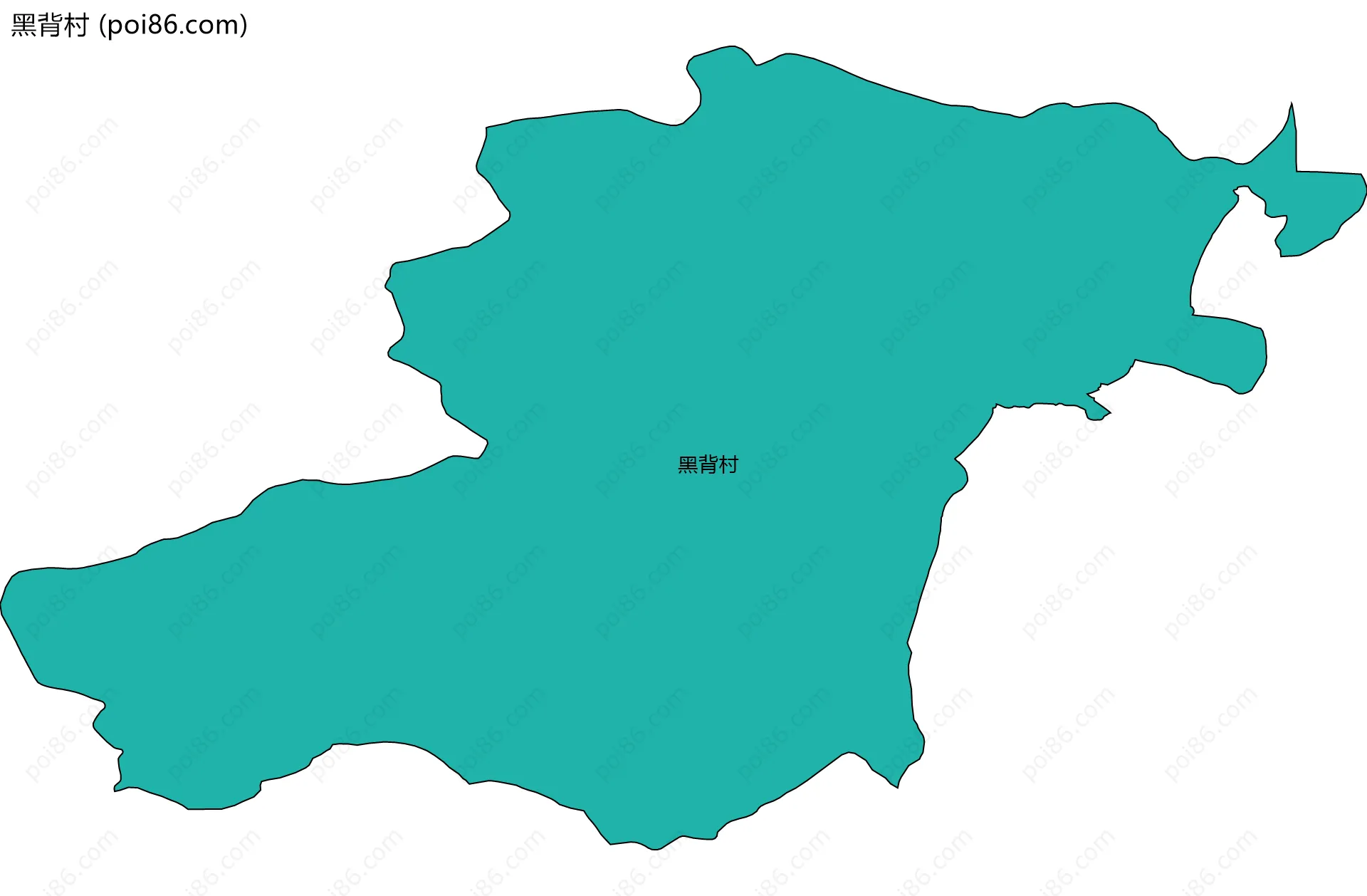 黑背村边界地图