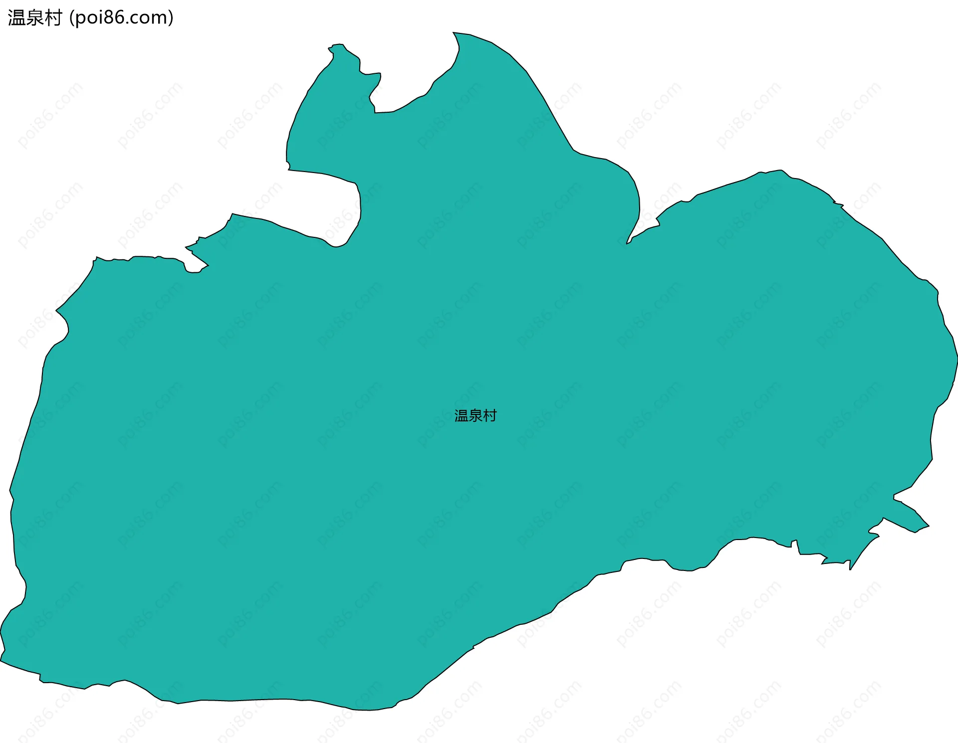 温泉村边界地图