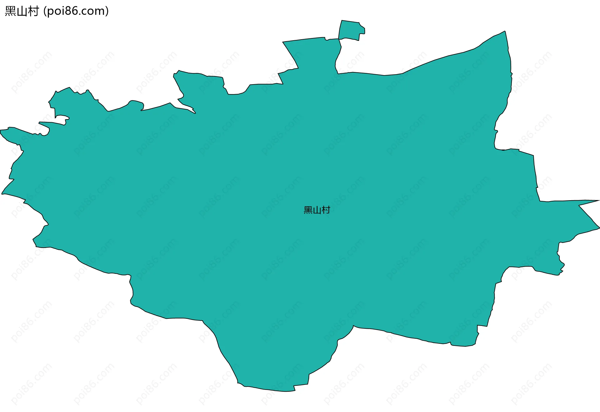 黑山村边界地图