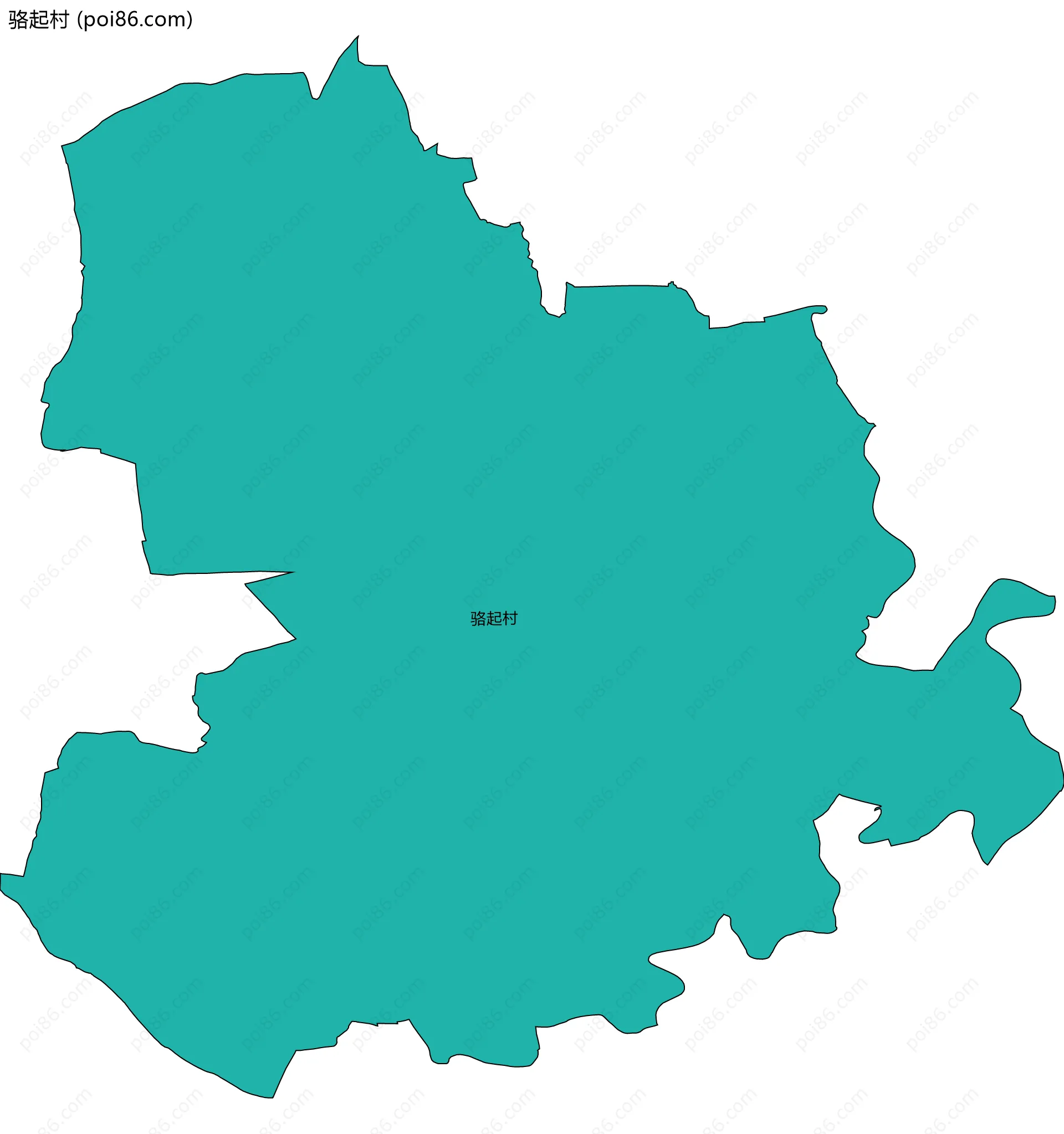 骆起村边界地图