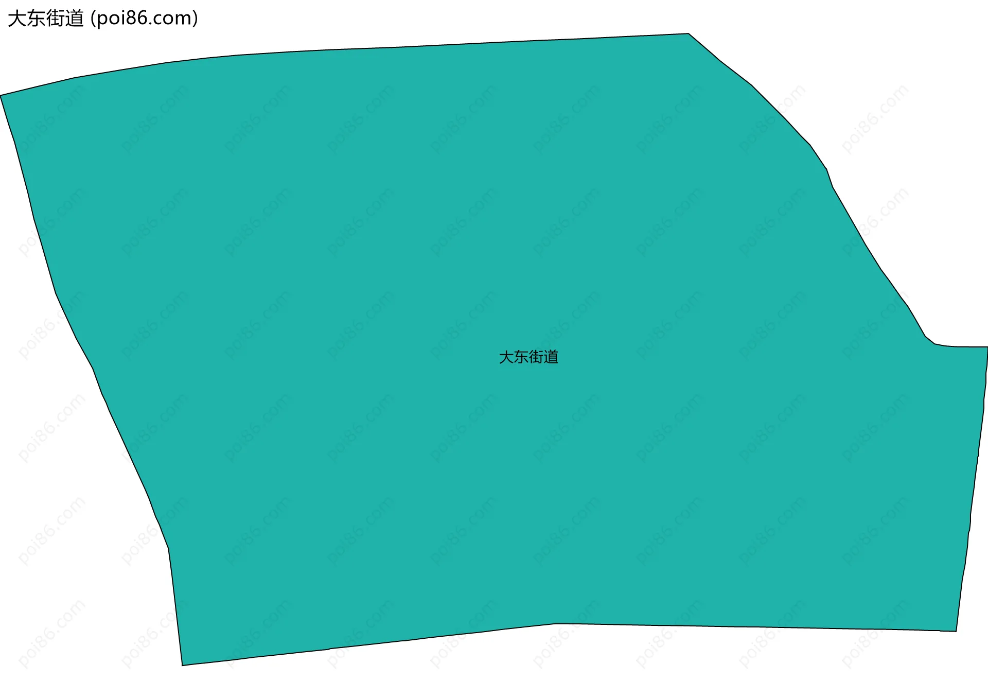 大东街道边界地图
