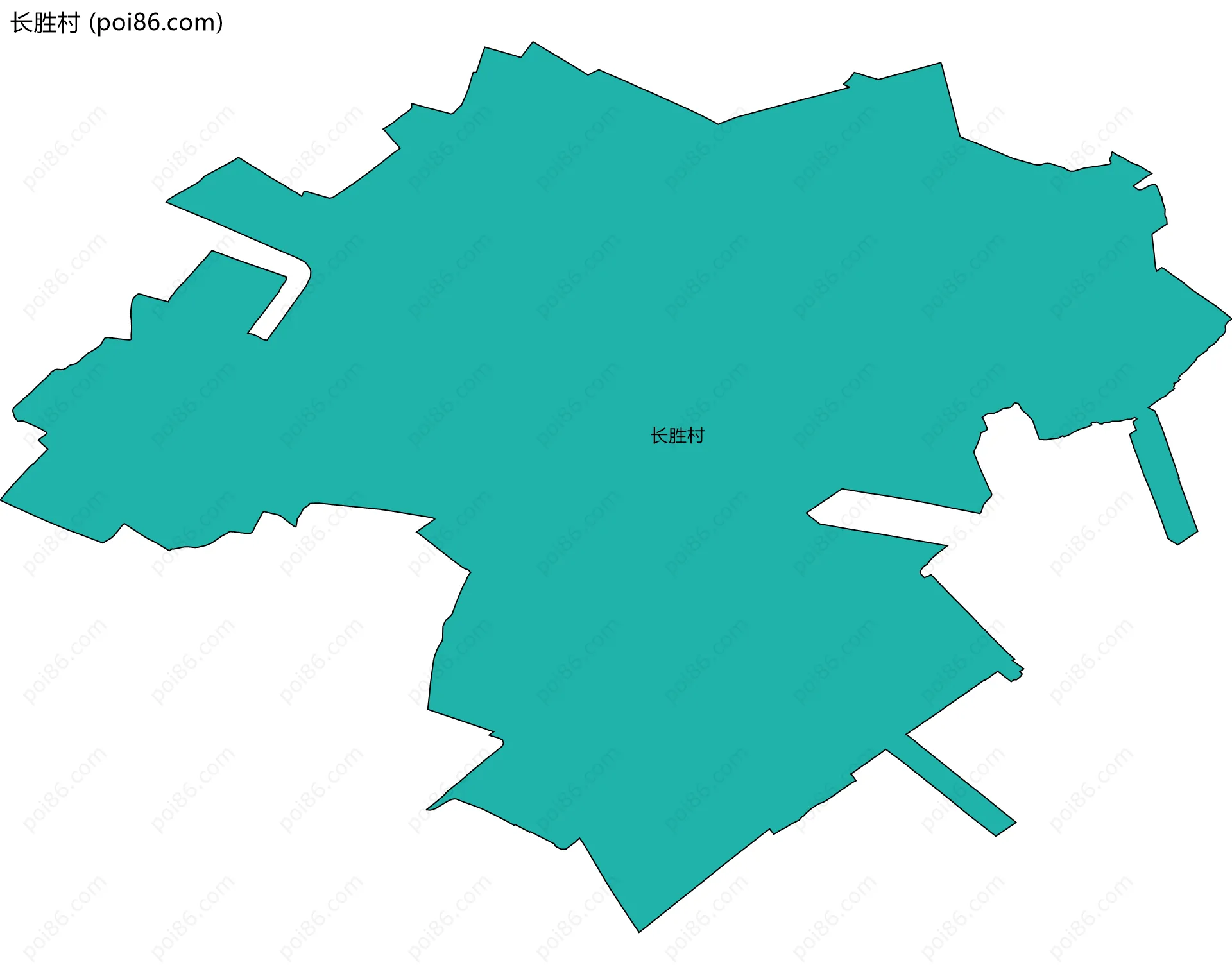 长胜村边界地图