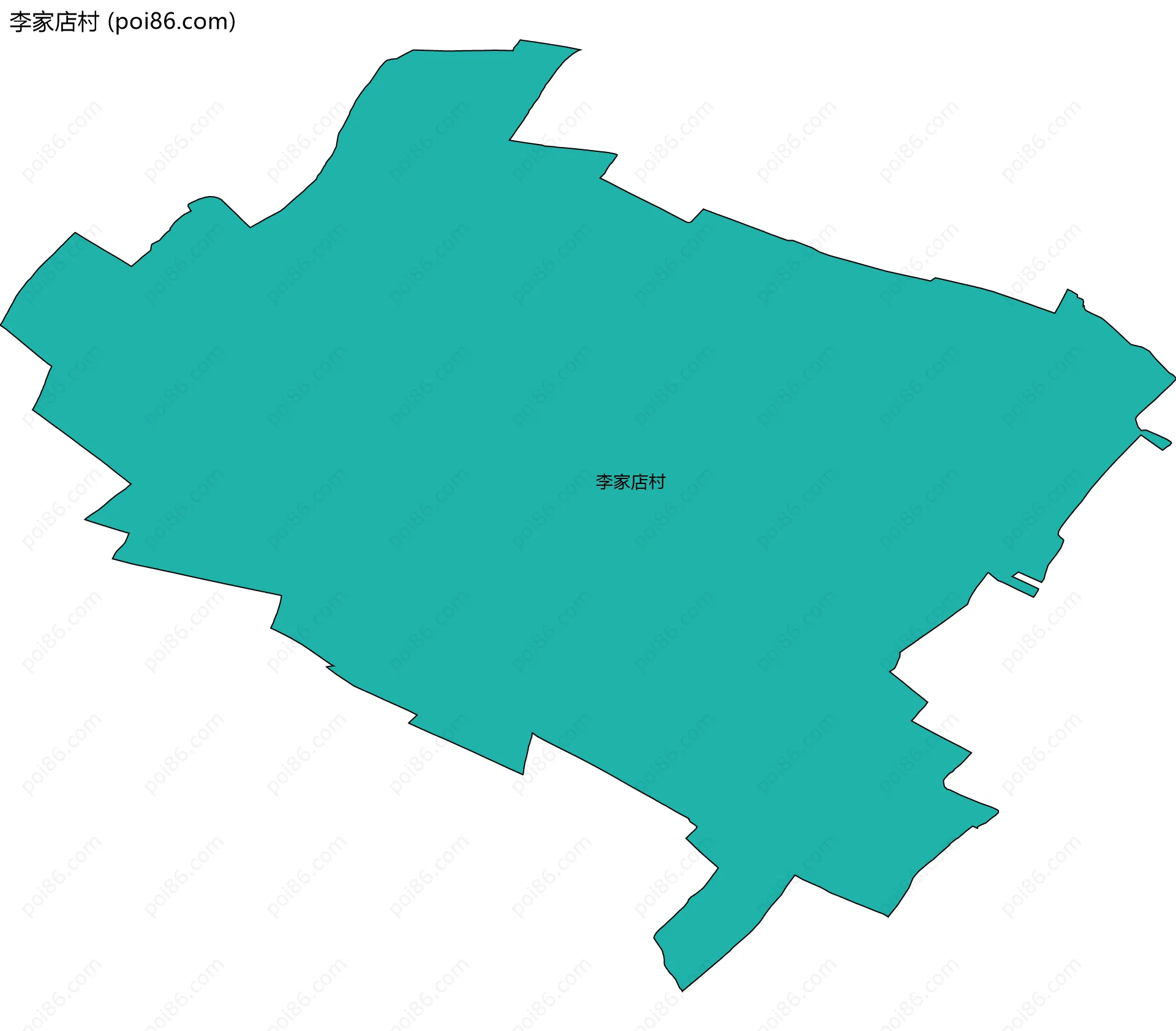 李家店村边界地图