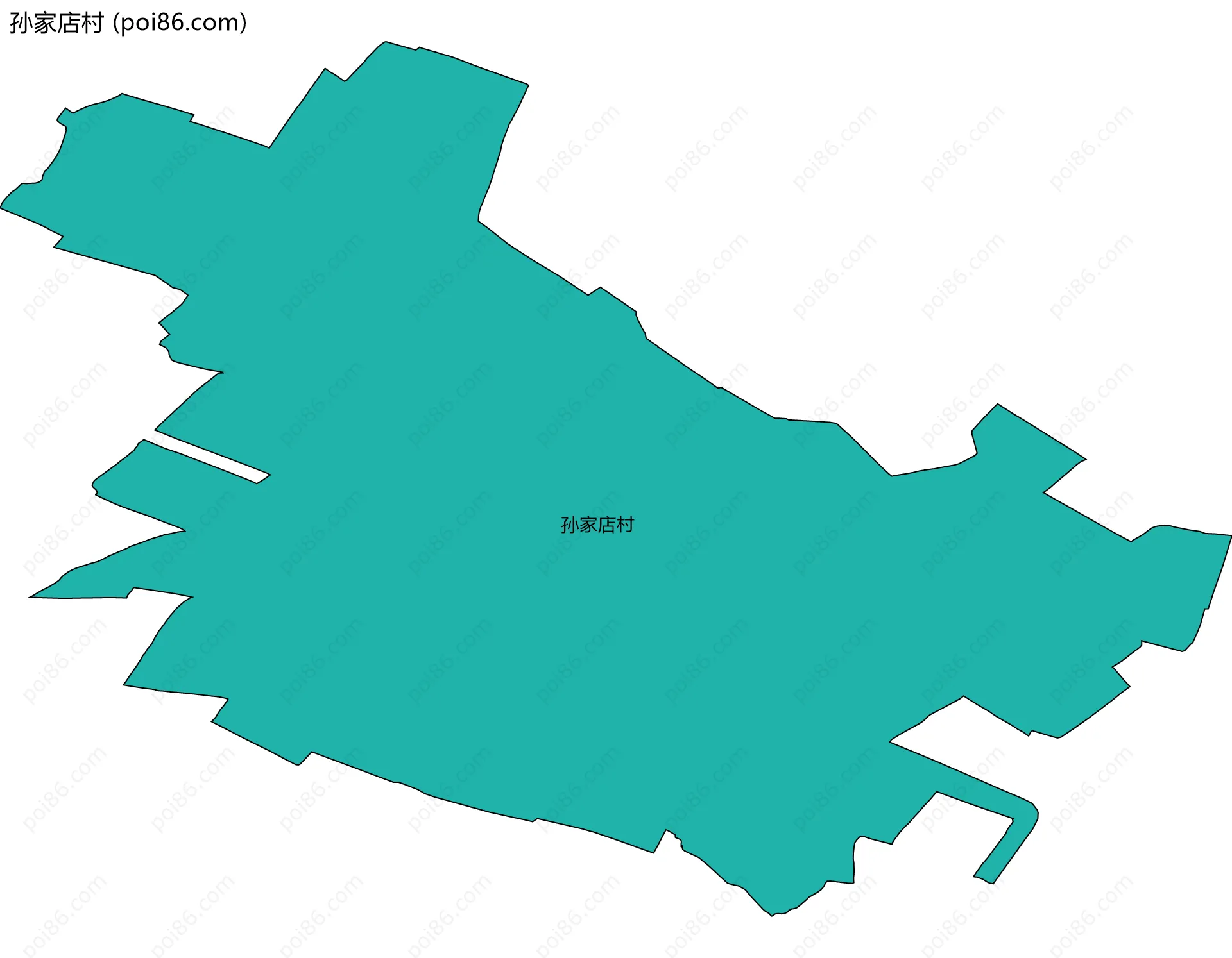 孙家店村边界地图