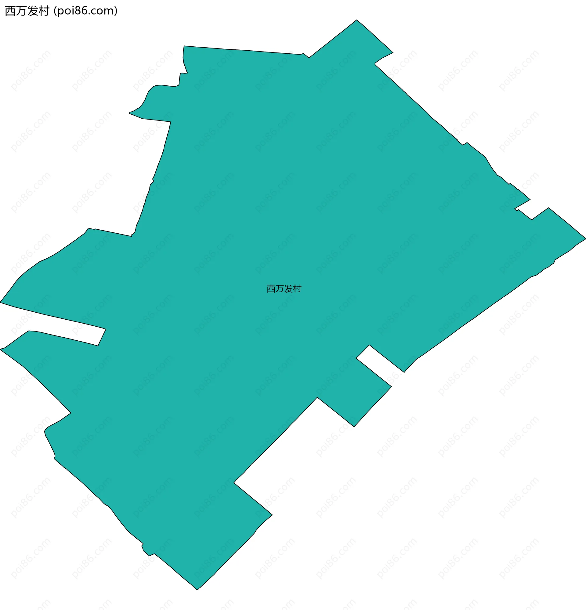 西万发村边界地图