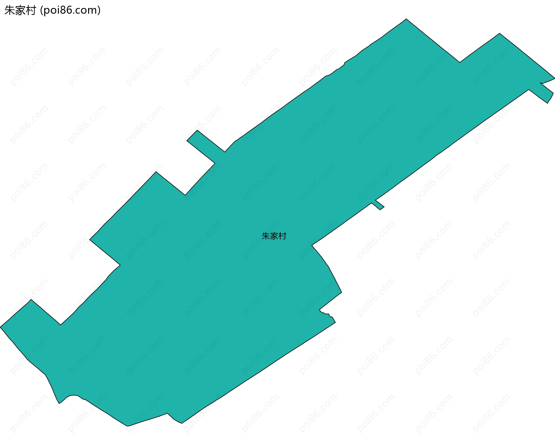 朱家村边界地图