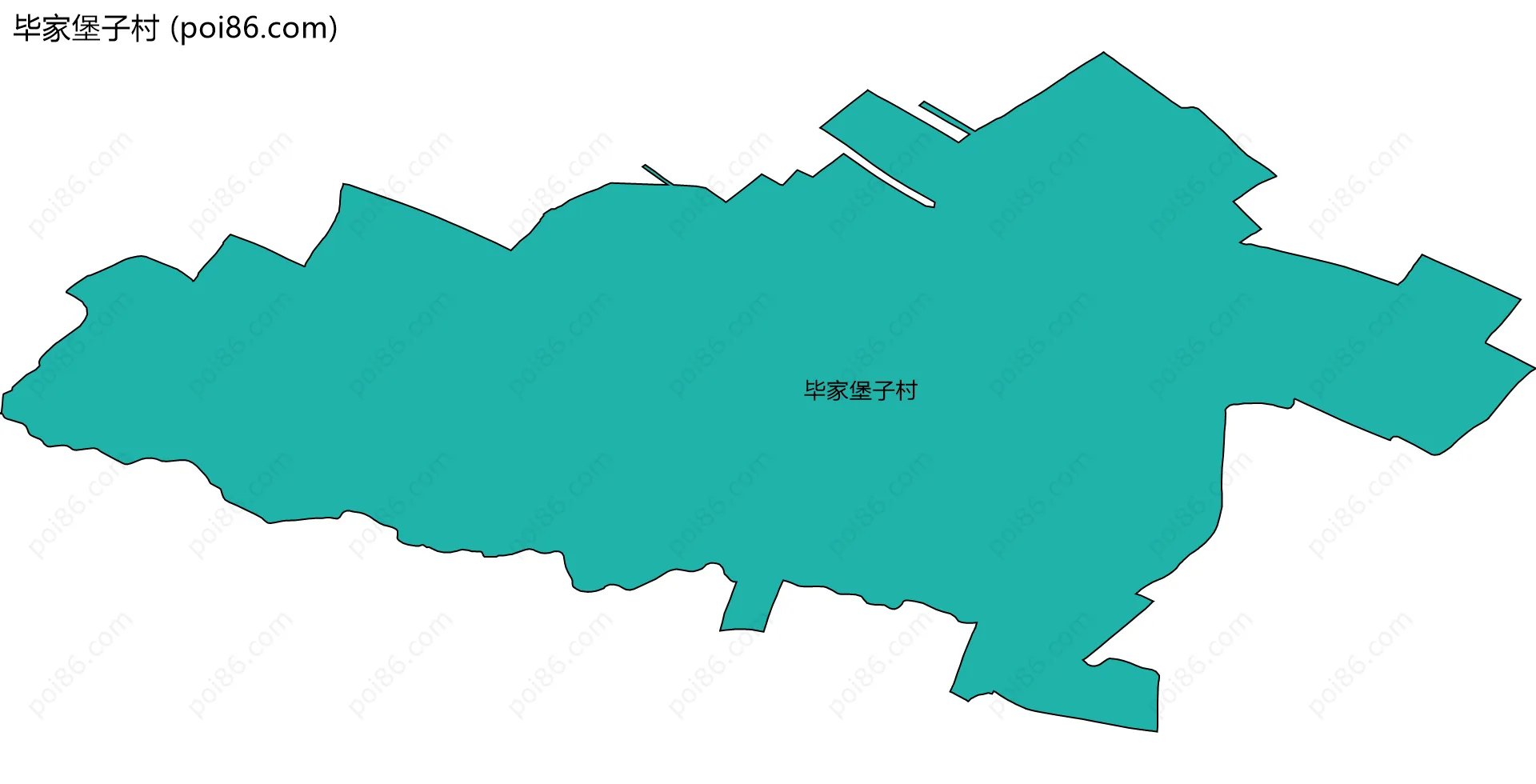 毕家堡子村边界地图