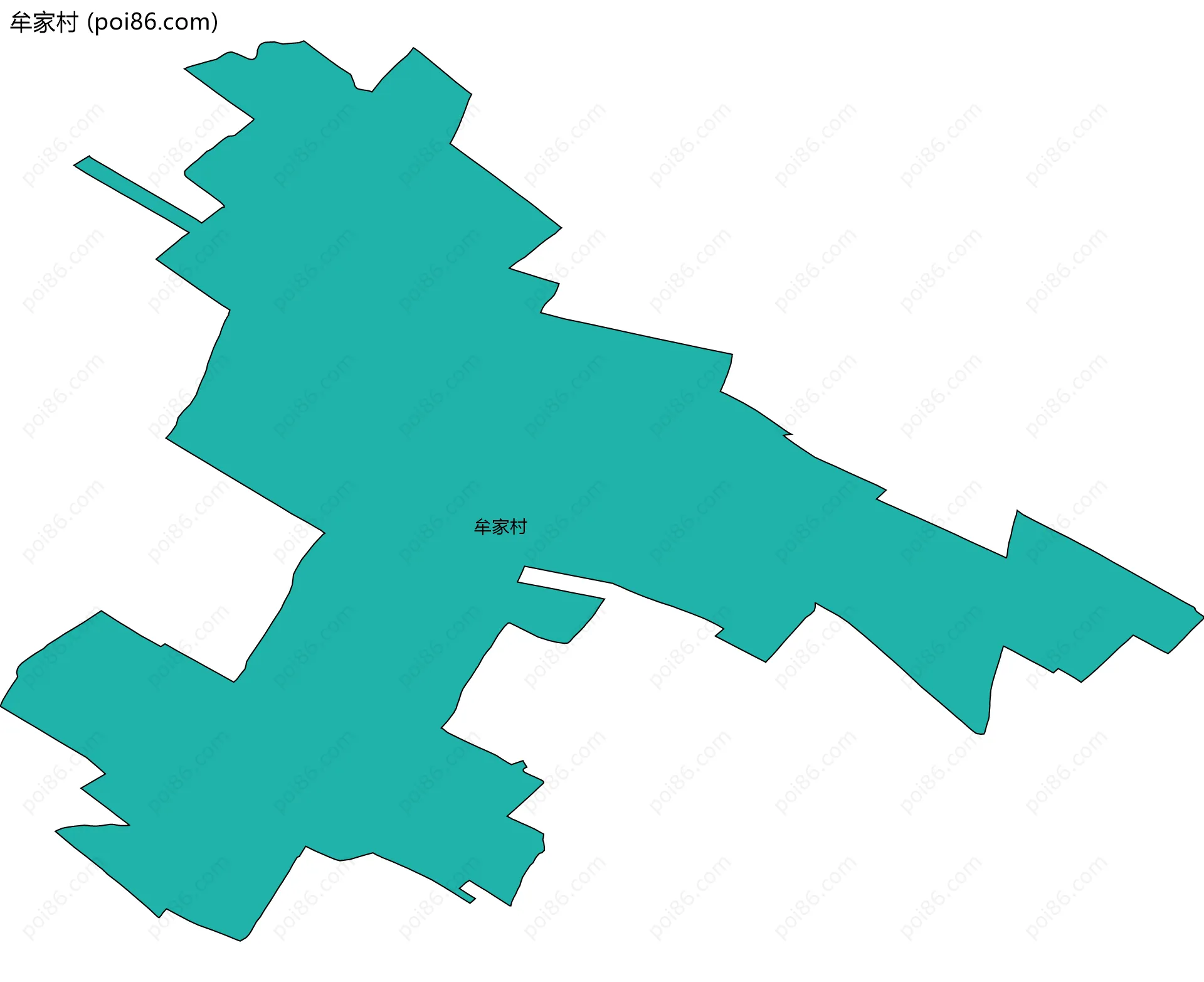 牟家村边界地图