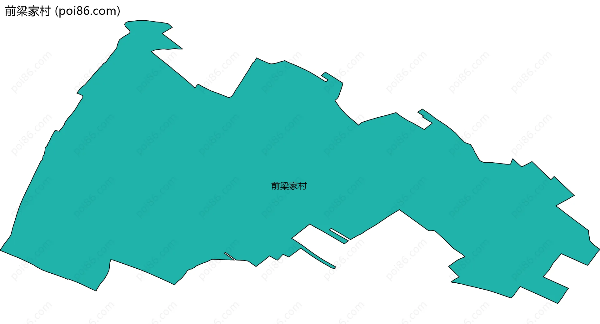 前梁家村边界地图