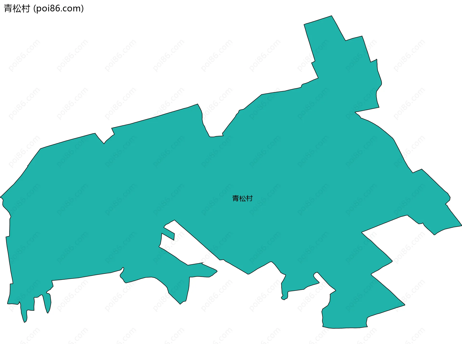青松村边界地图