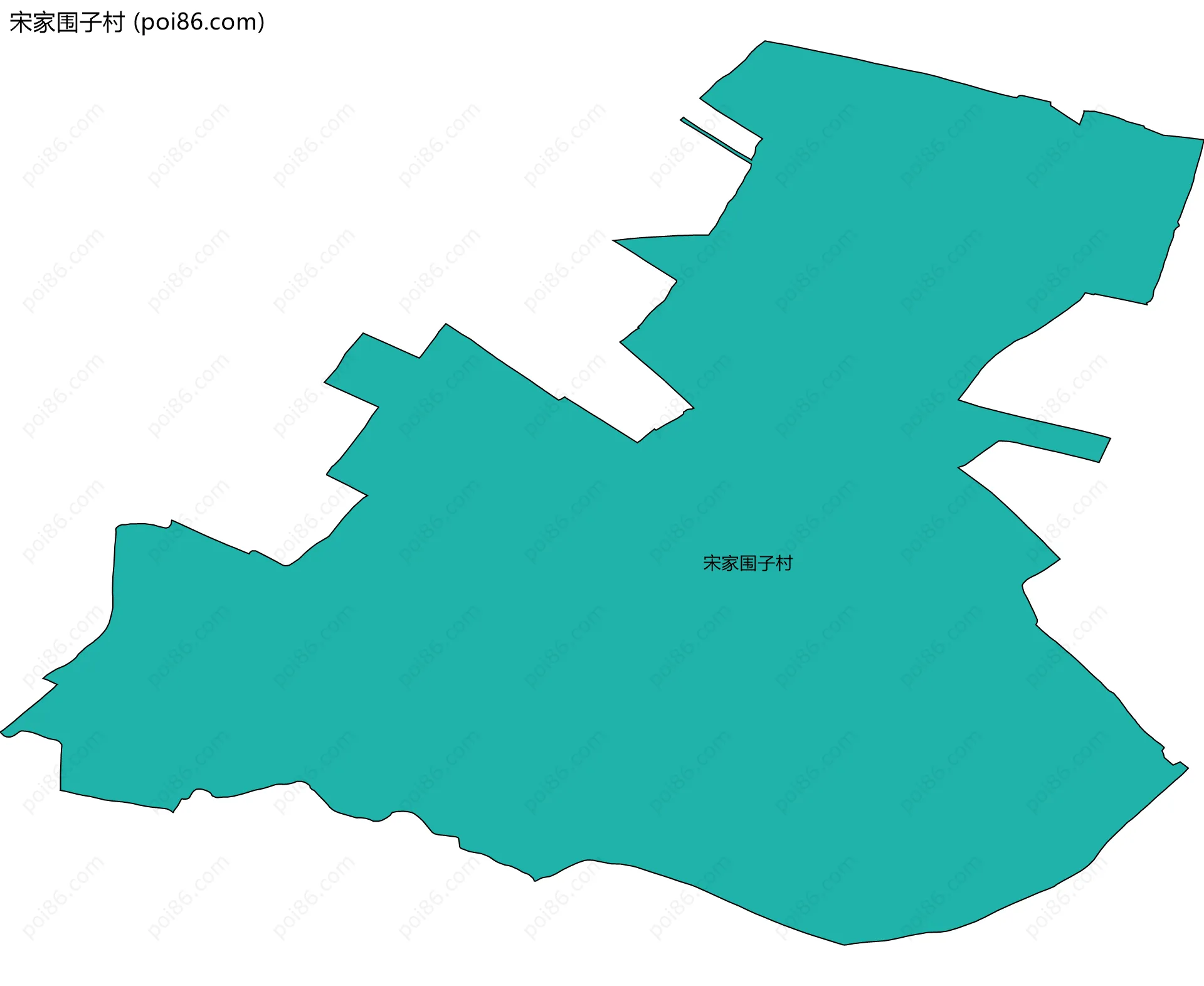 宋家围子村边界地图