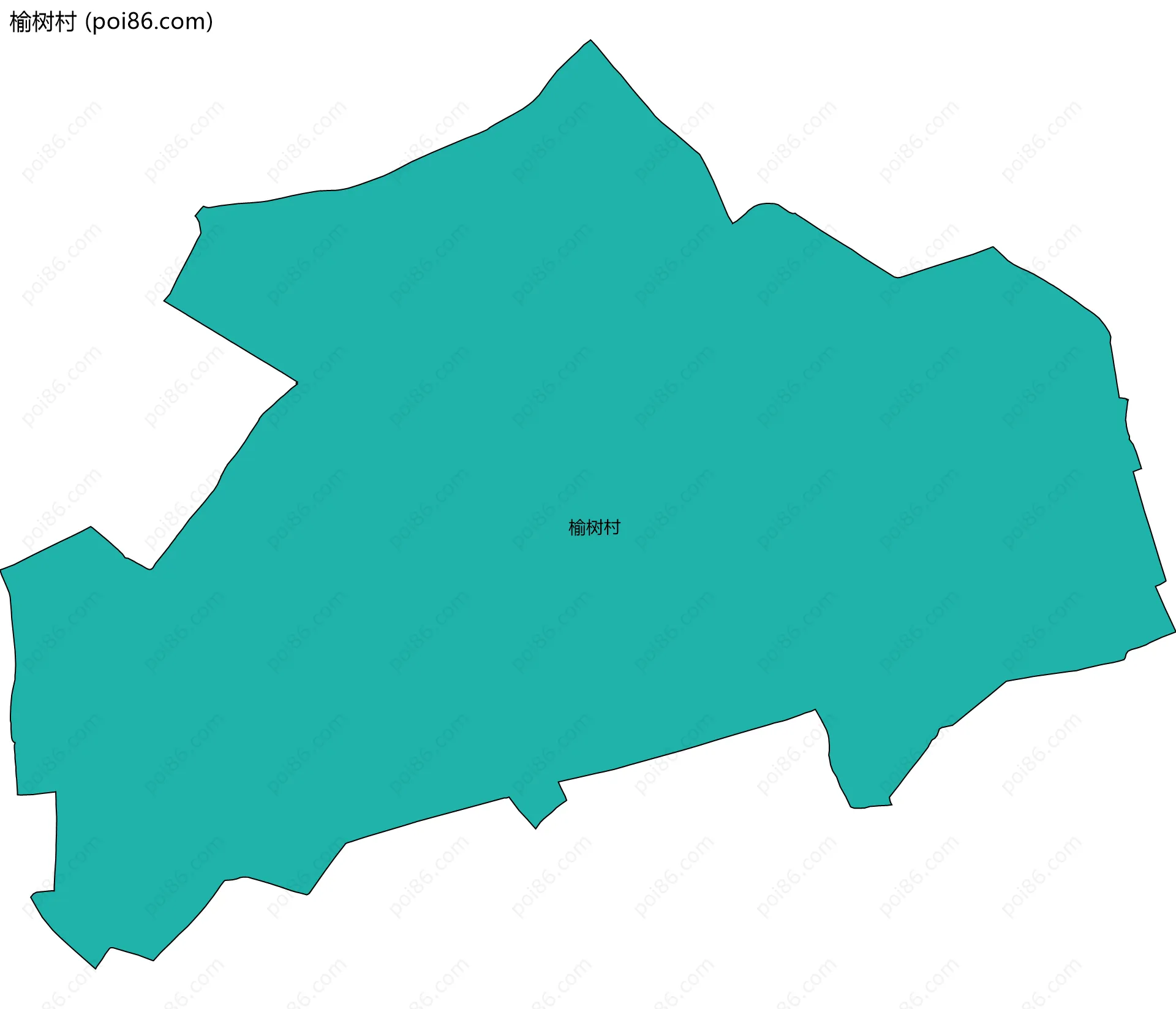 榆树村边界地图