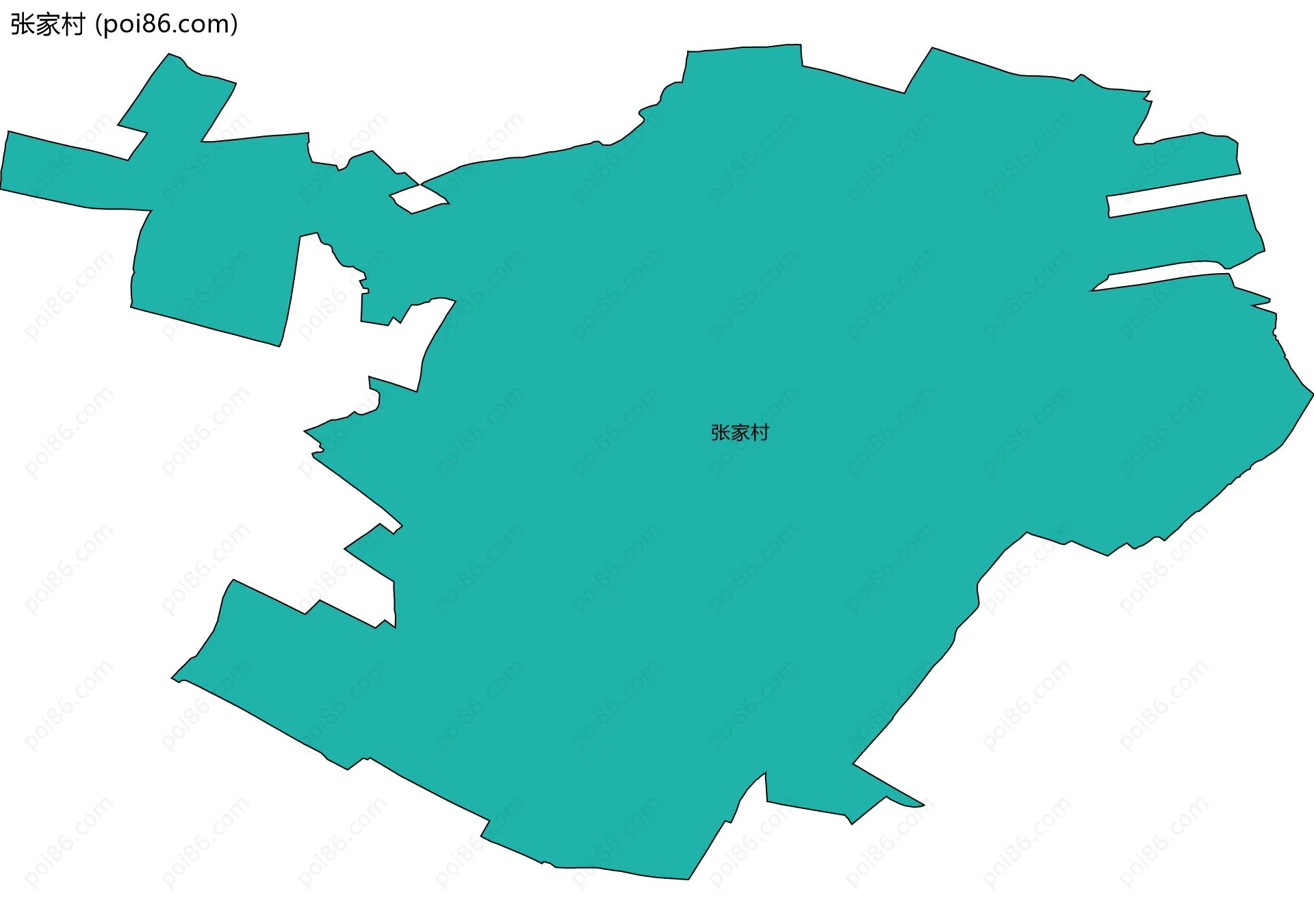 张家村边界地图