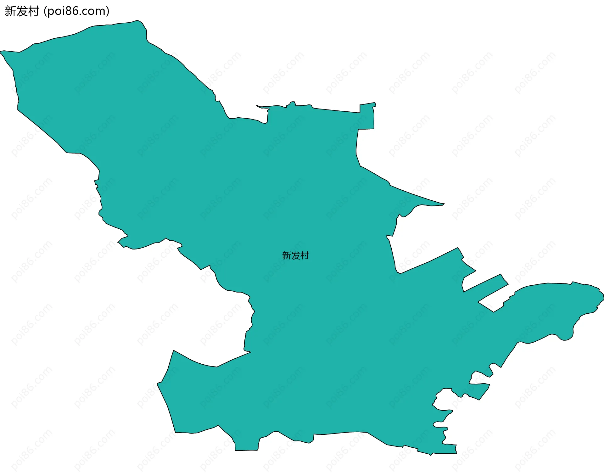 新发村边界地图
