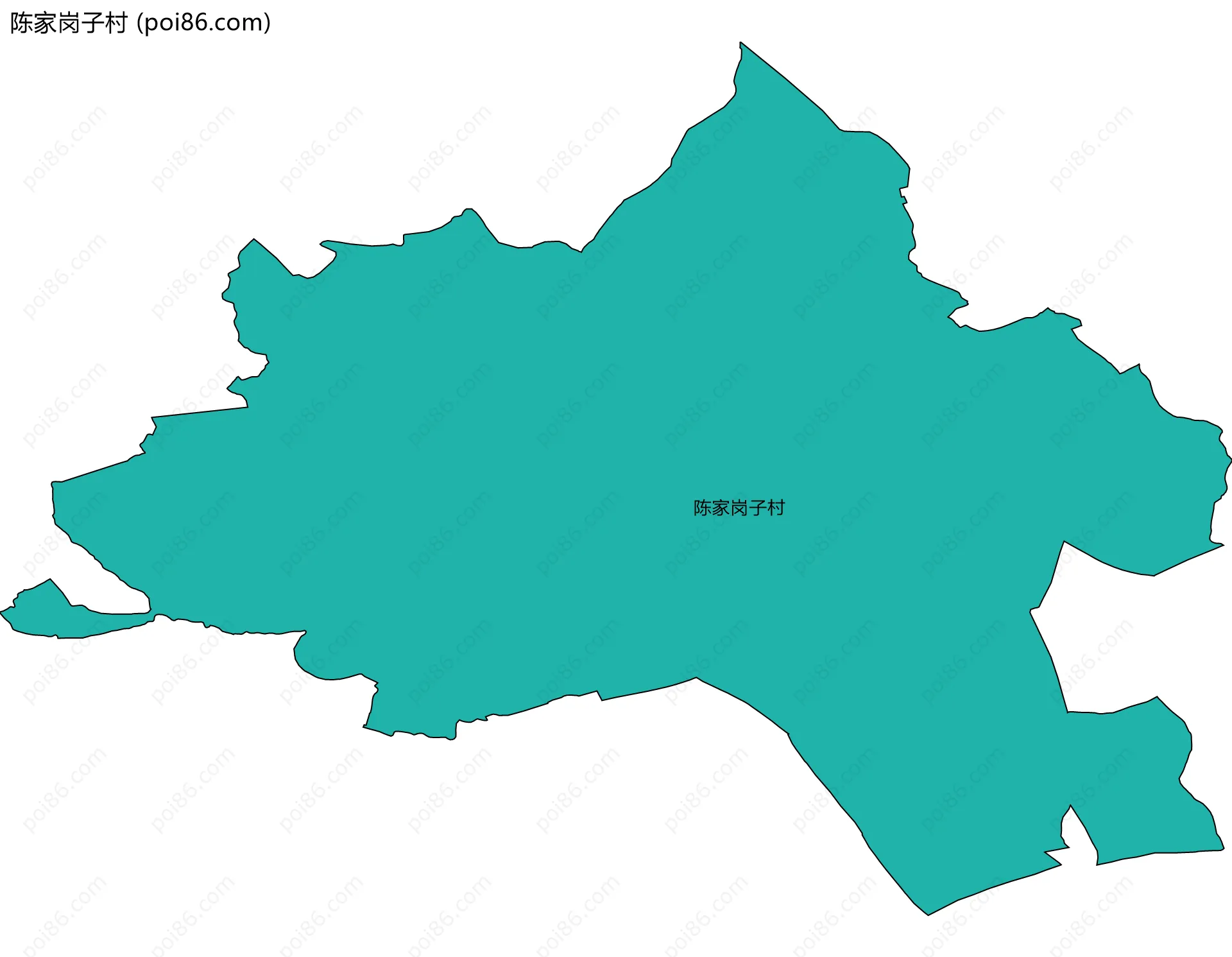 陈家岗子村边界地图