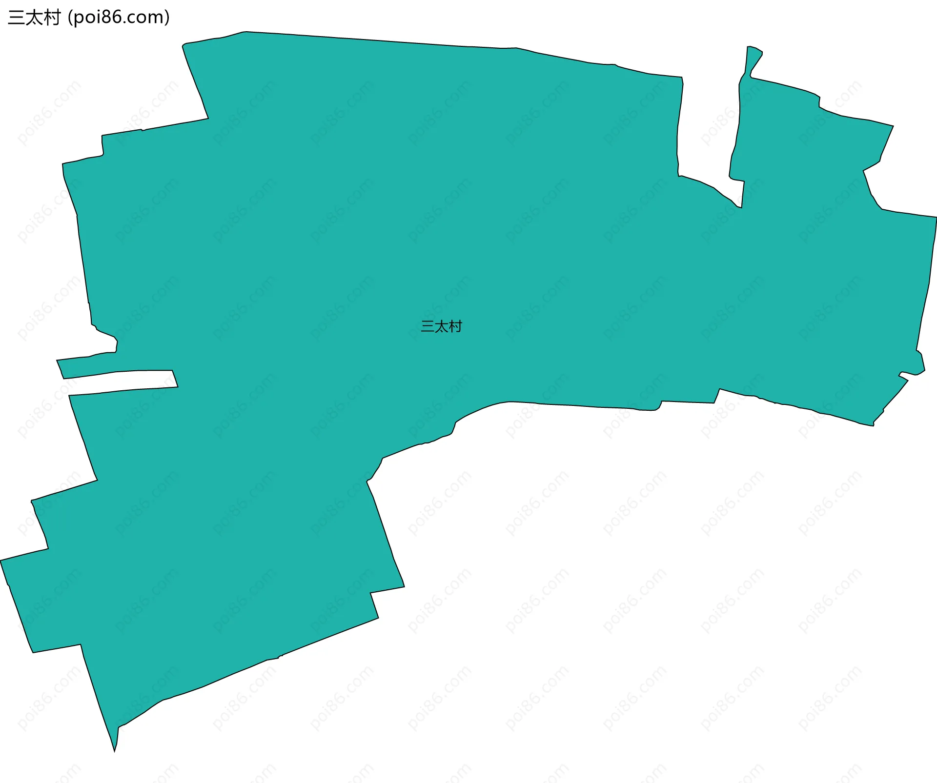 三太村边界地图