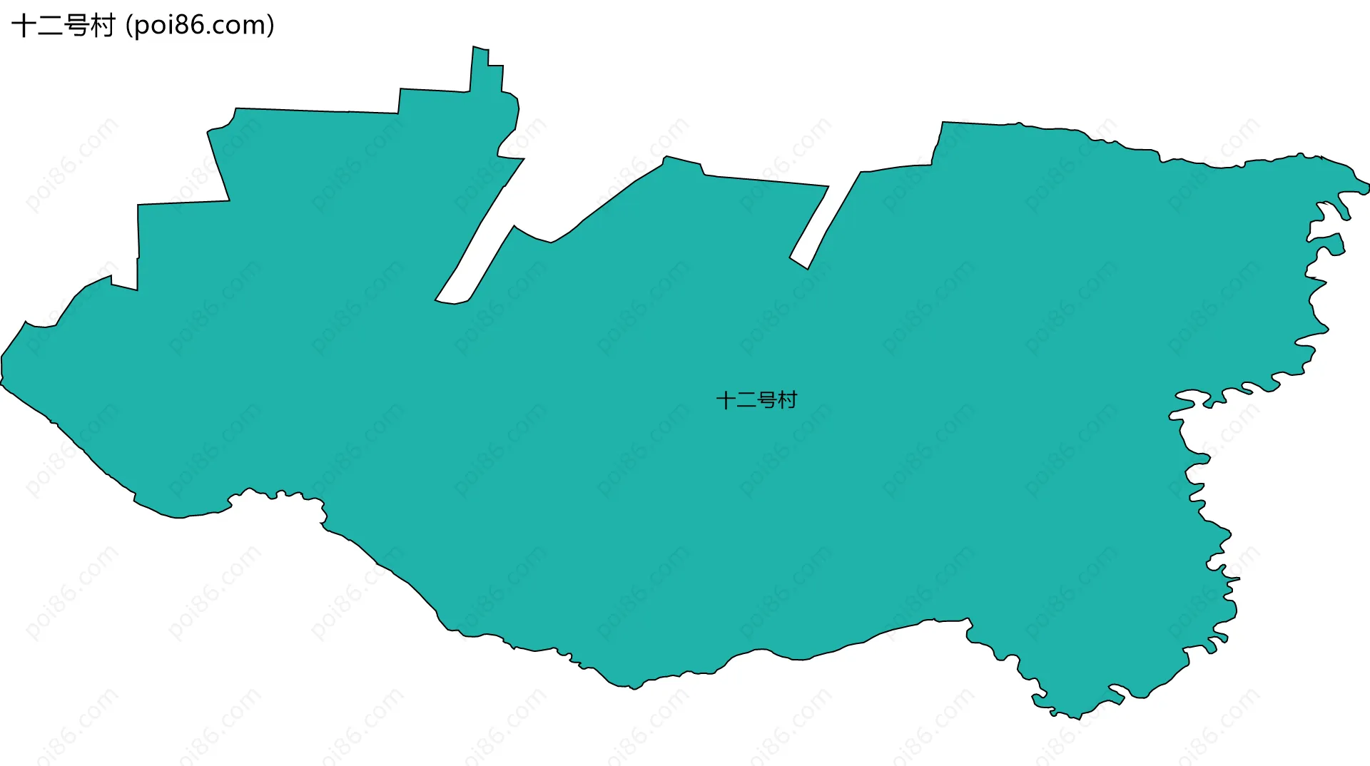 十二号村边界地图