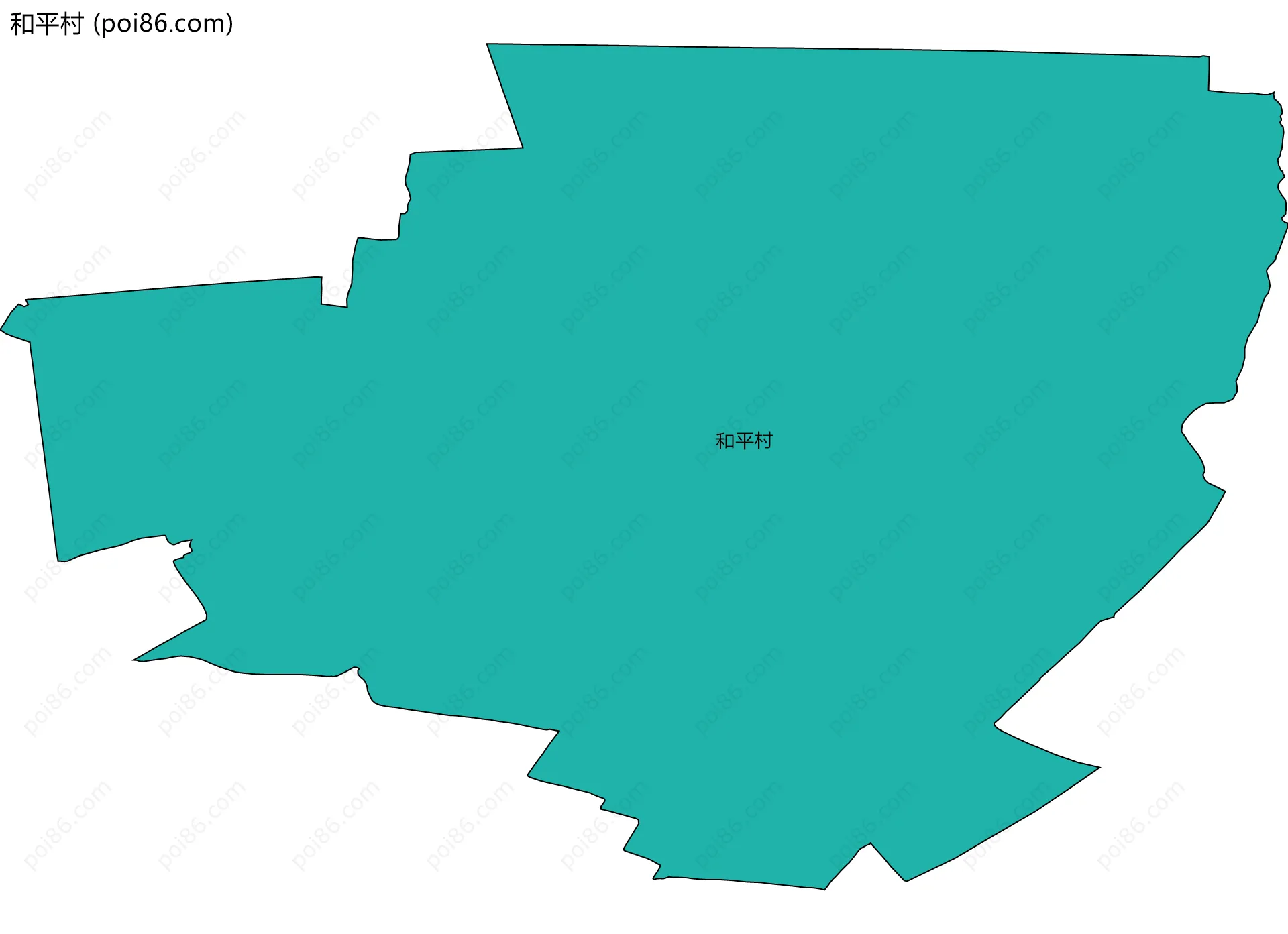 和平村边界地图