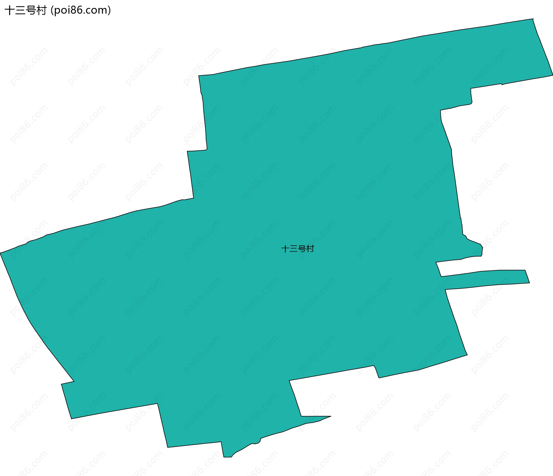 十三号村边界地图