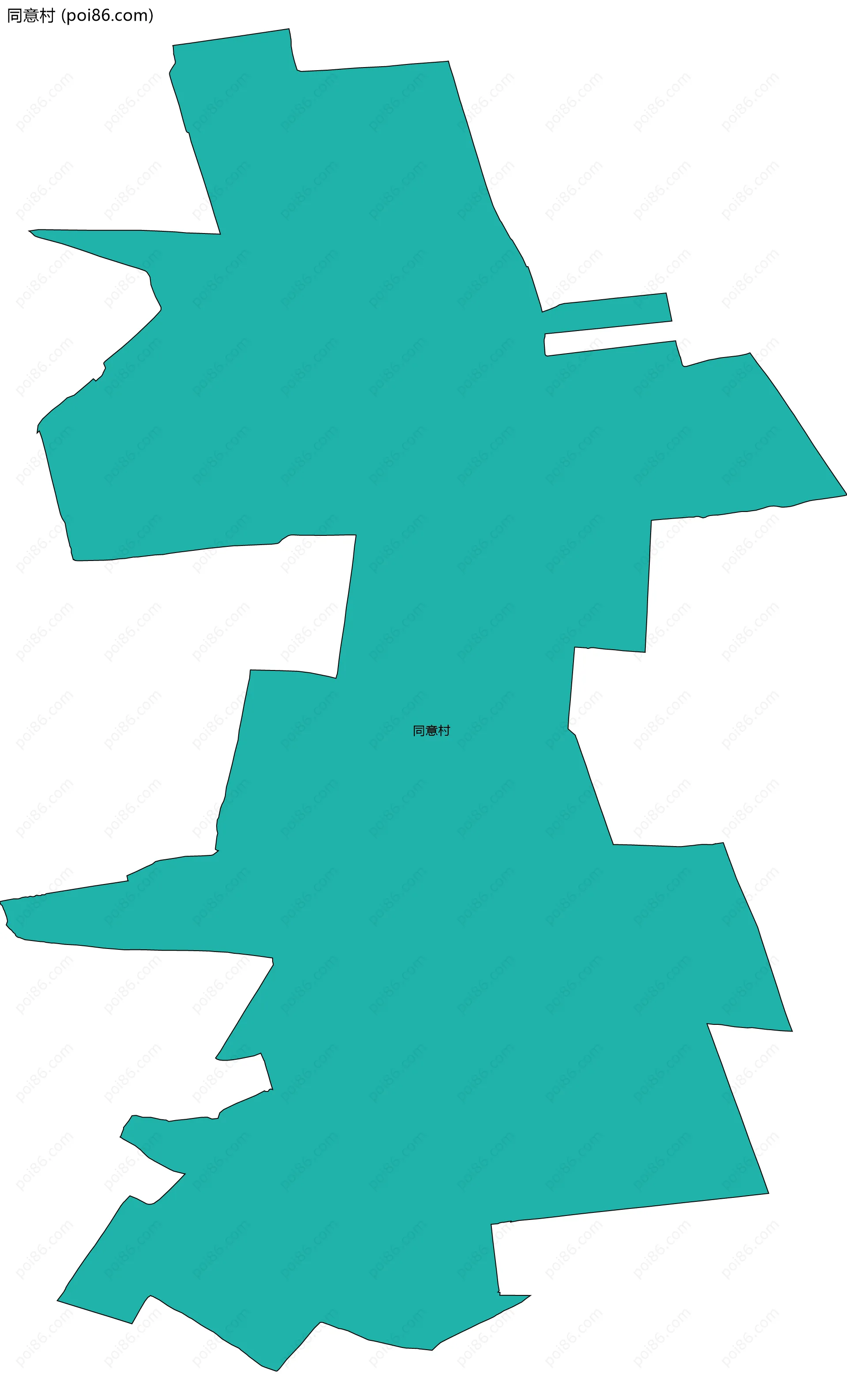 同意村边界地图