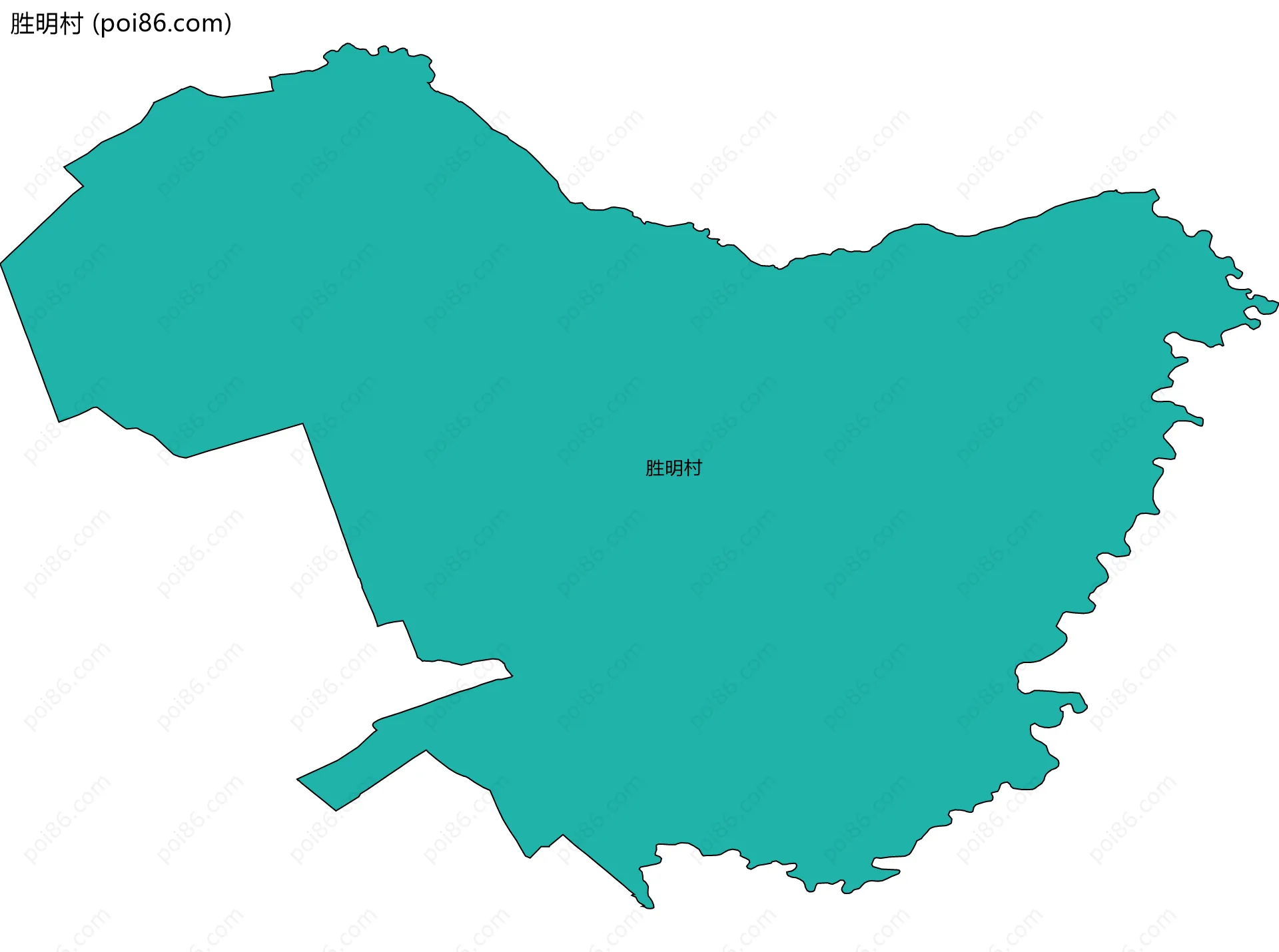胜明村边界地图