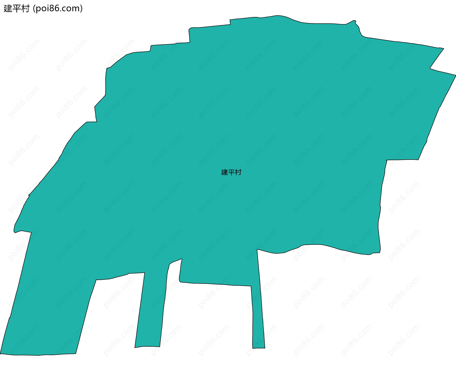 建平村边界地图