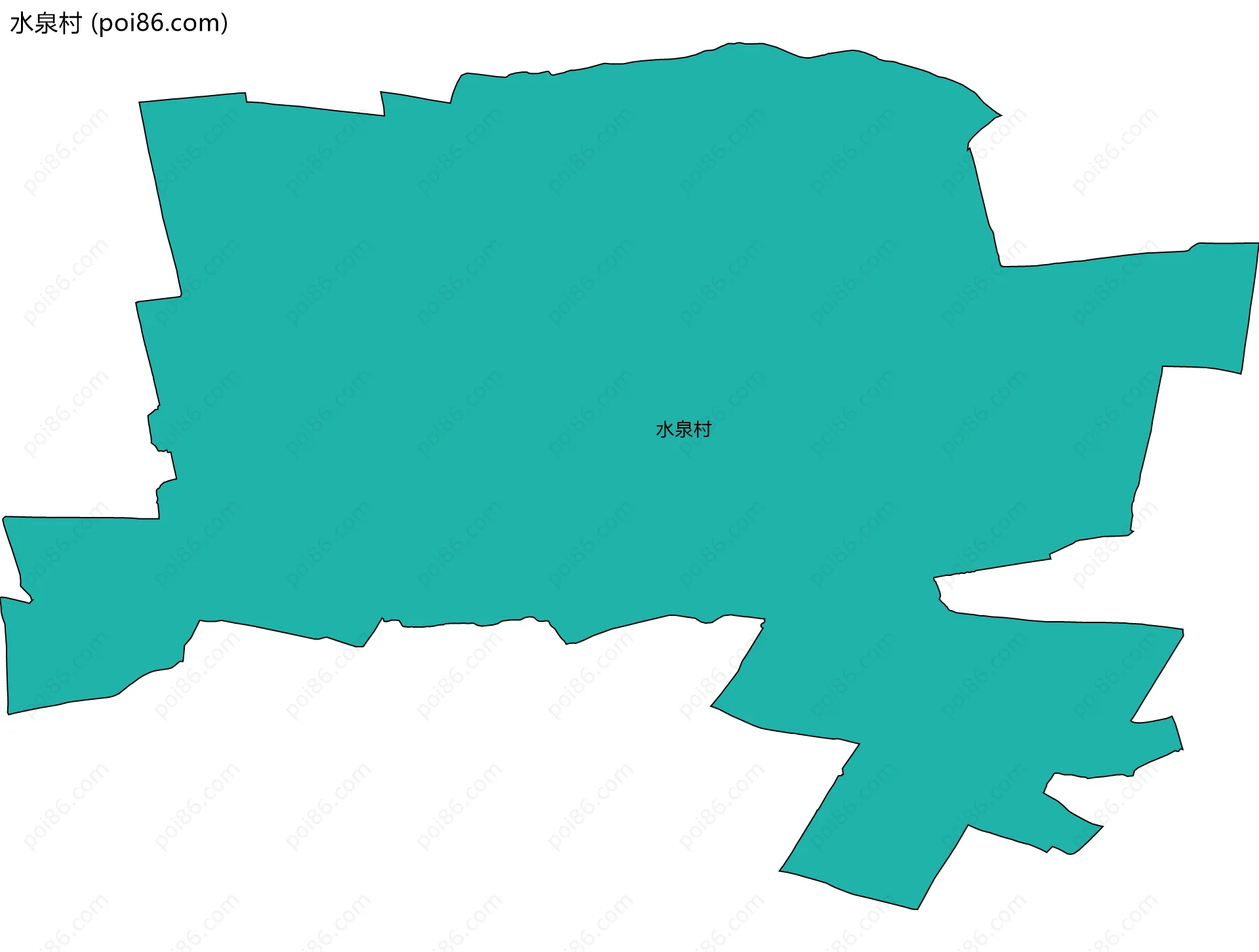 水泉村边界地图