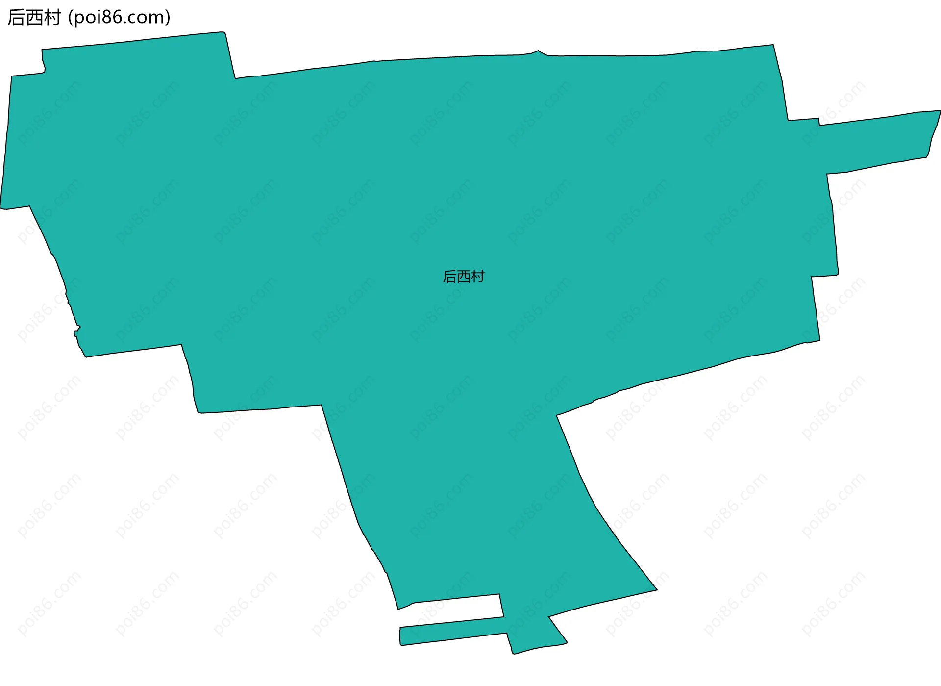 后西村边界地图