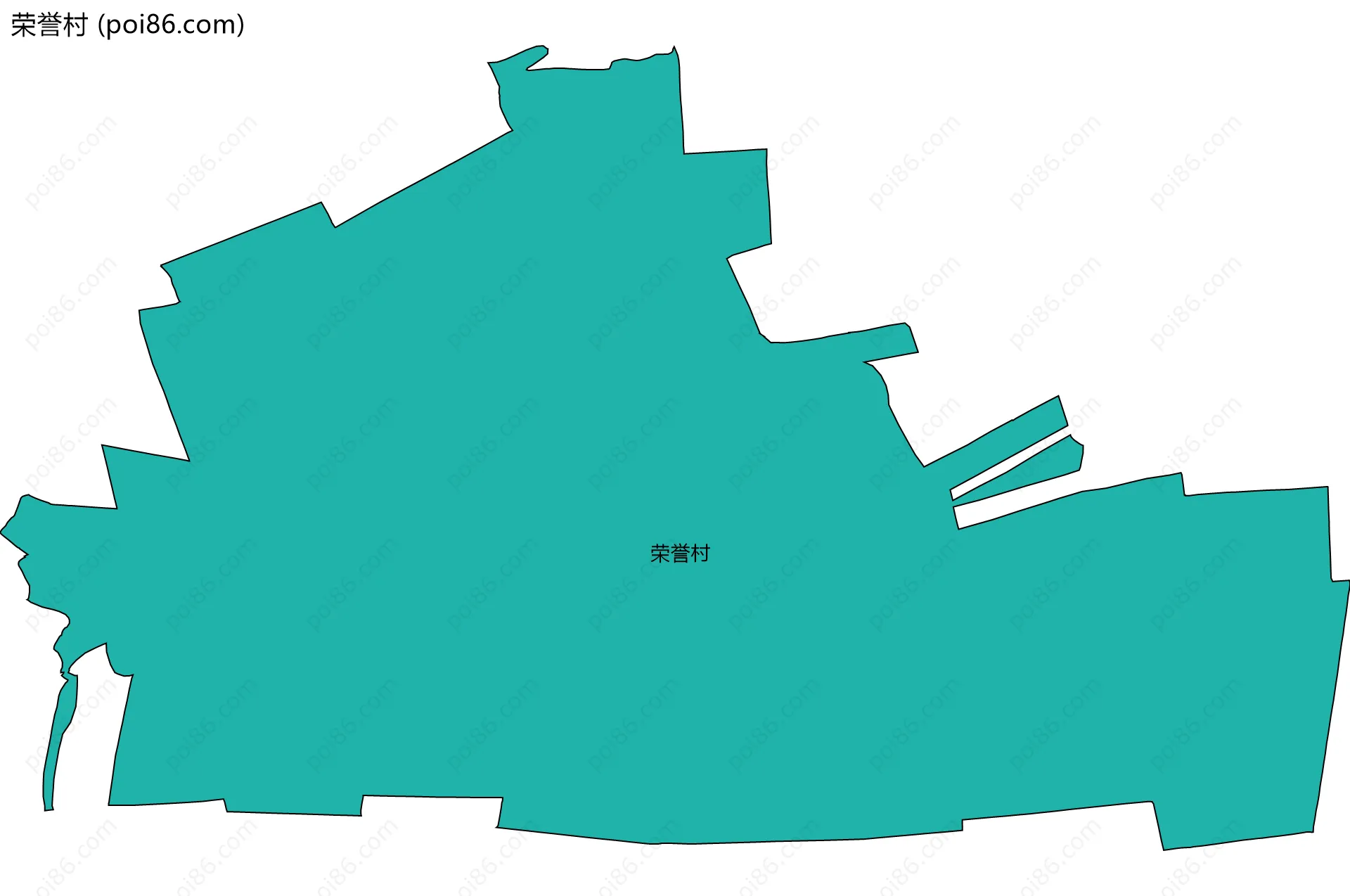 荣誉村边界地图