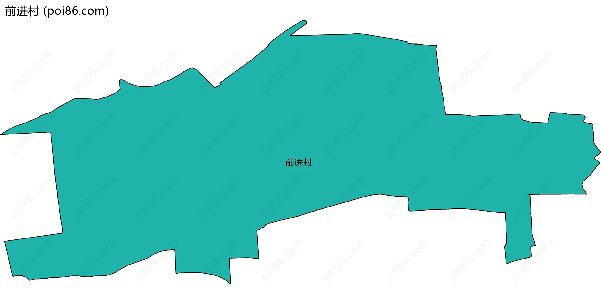 前进村边界地图