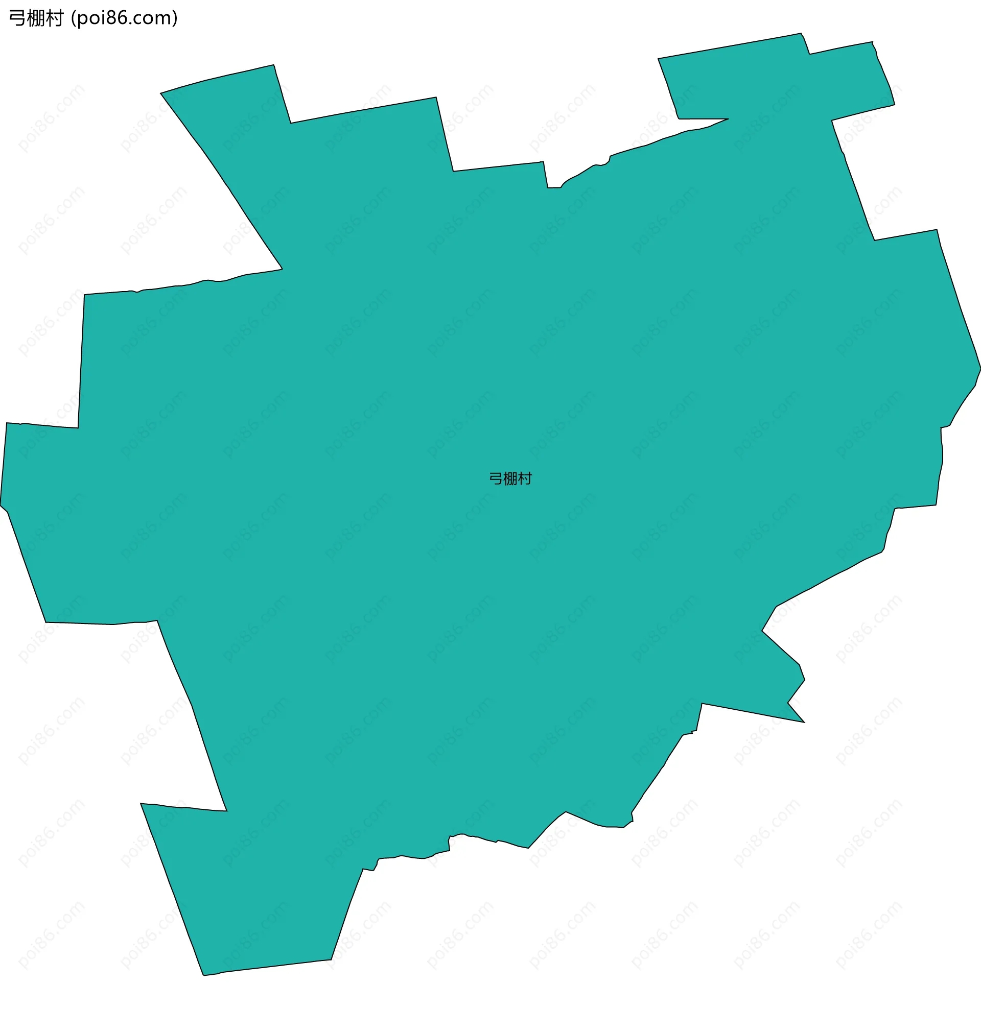 弓棚村边界地图