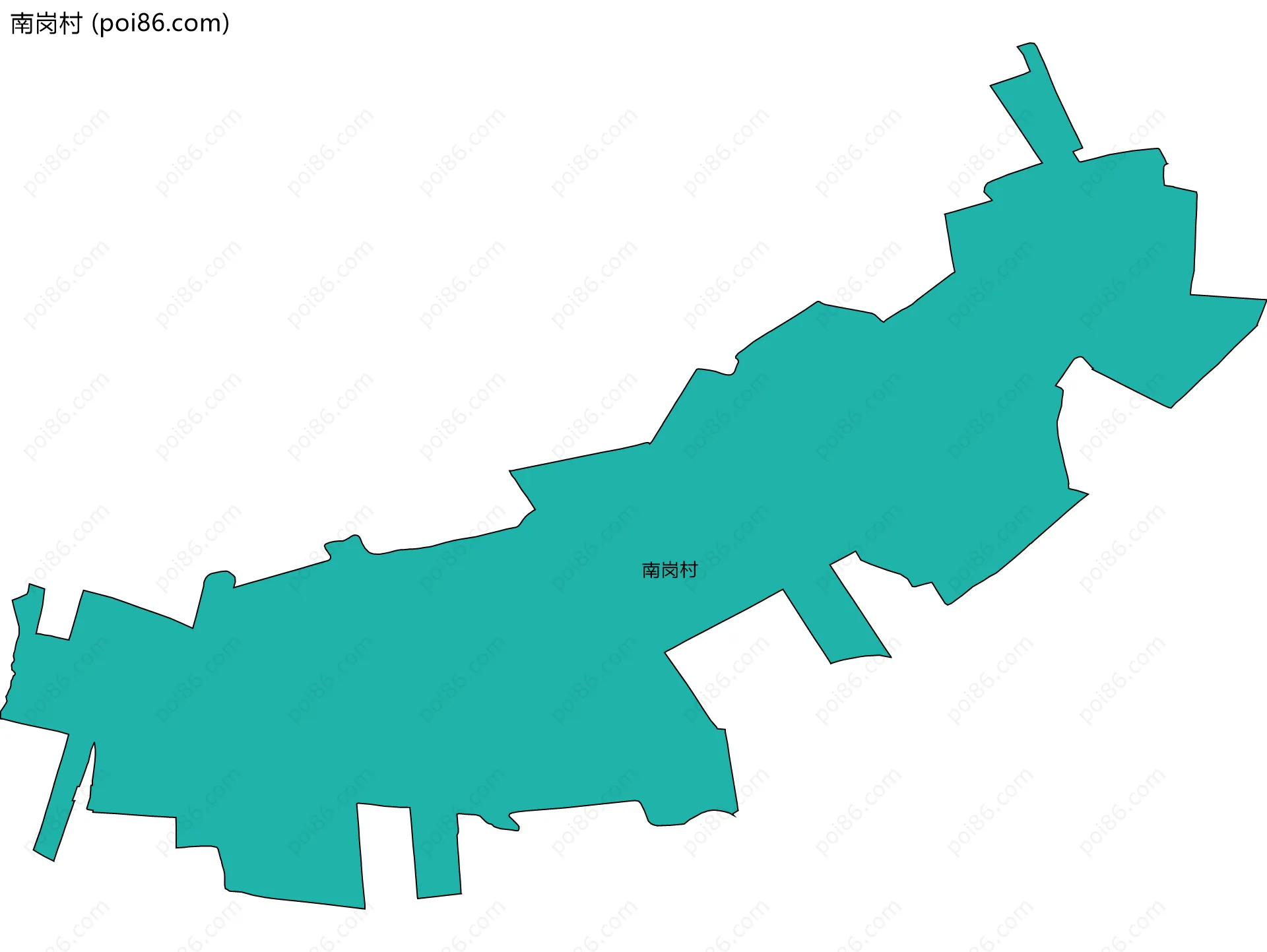 南岗村边界地图