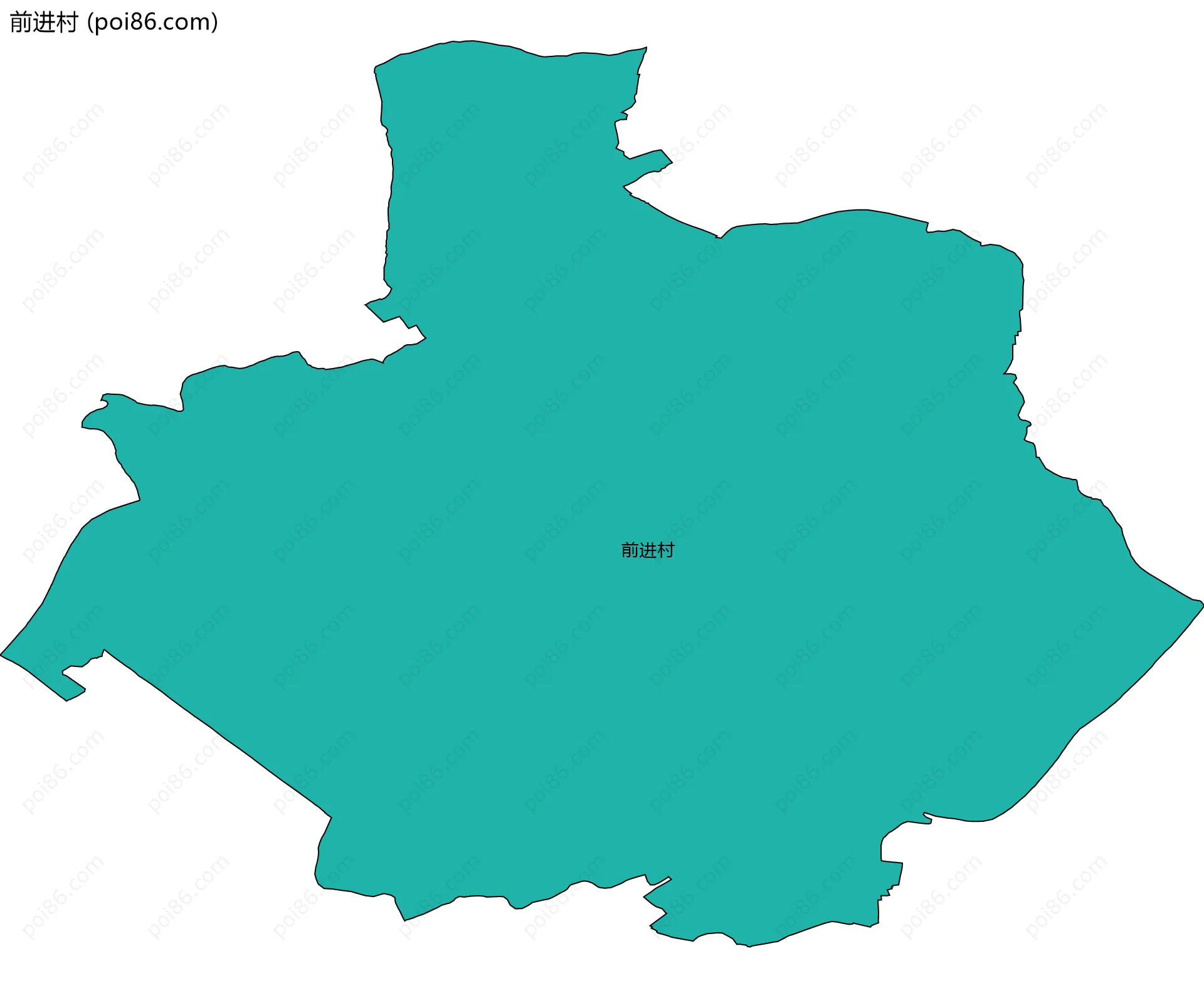 前进村边界地图