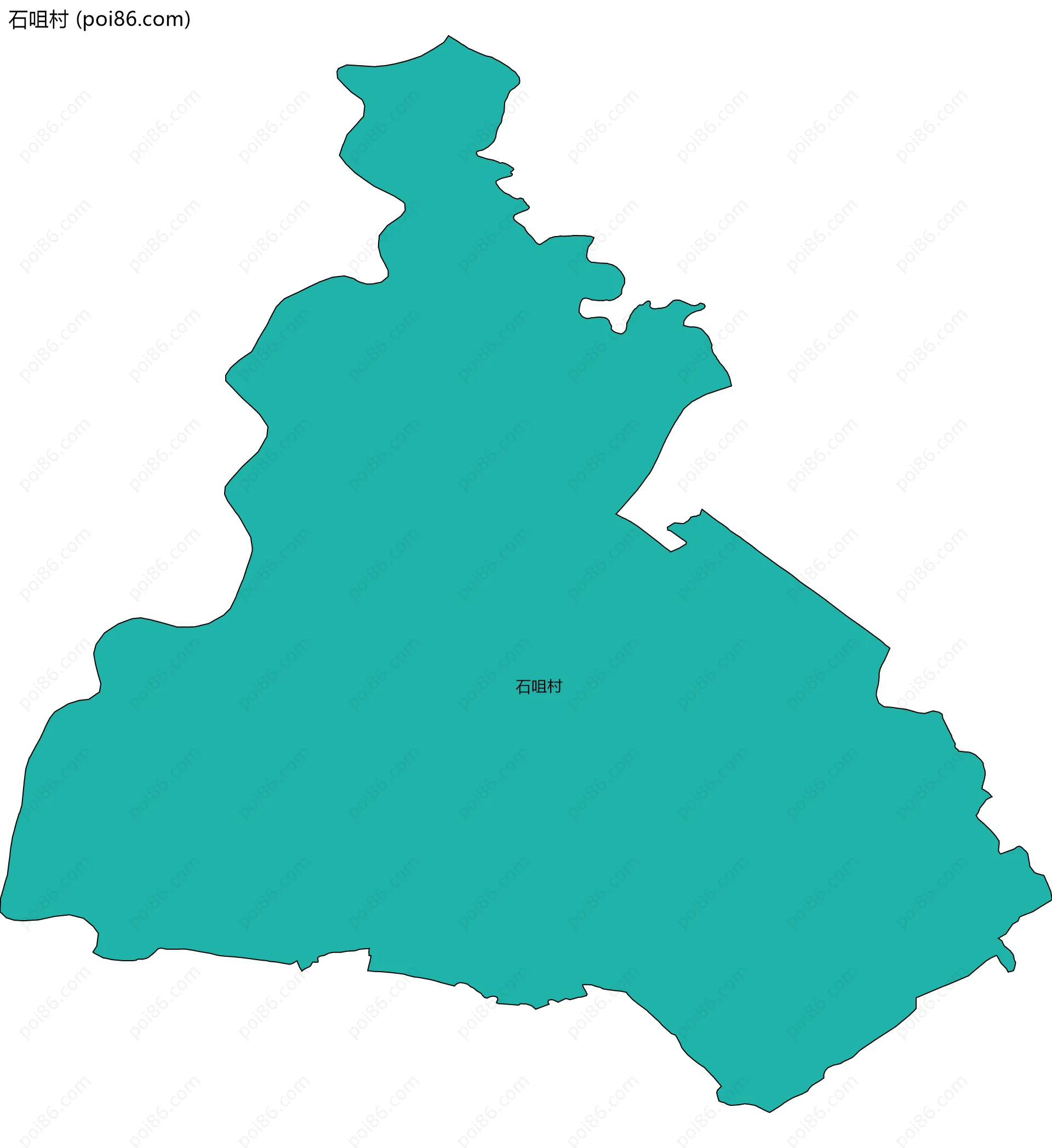 石咀村边界地图
