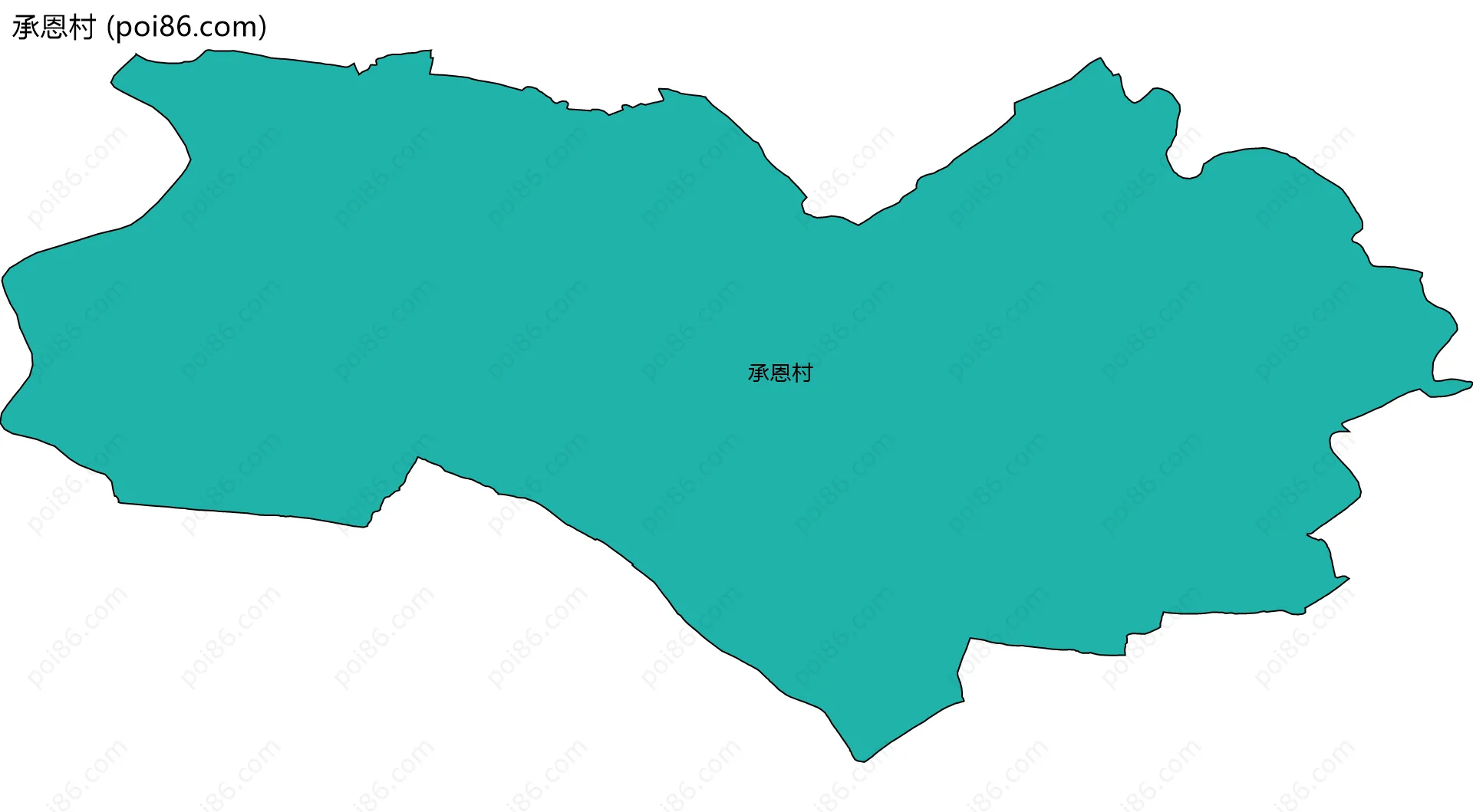 承恩村边界地图