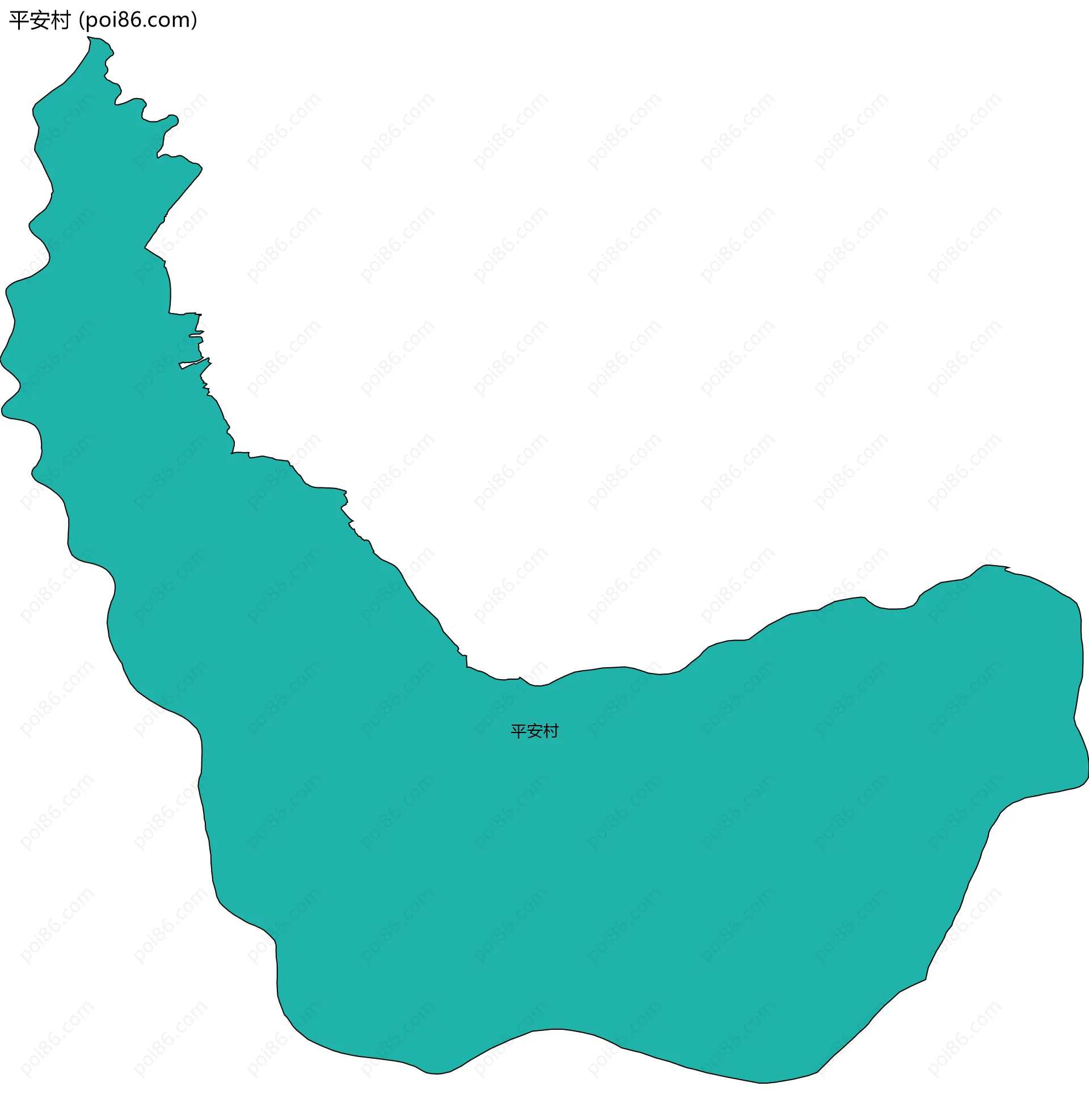 平安村边界地图