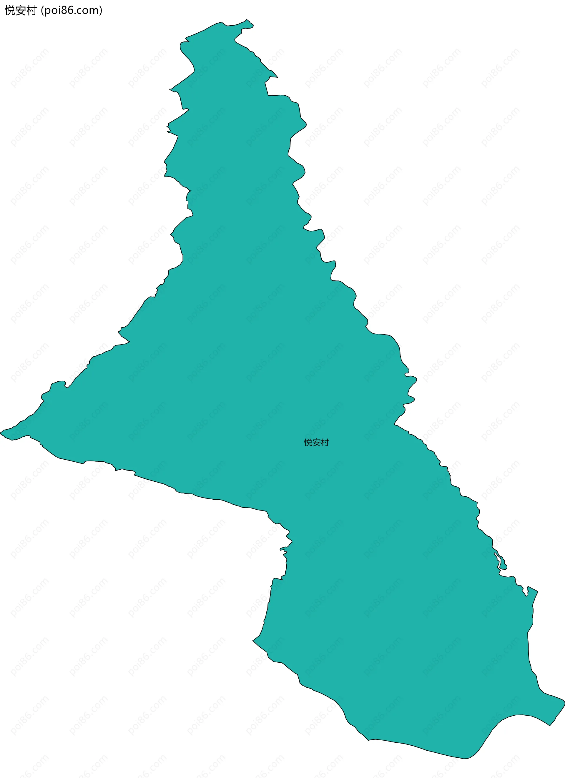 悦安村边界地图