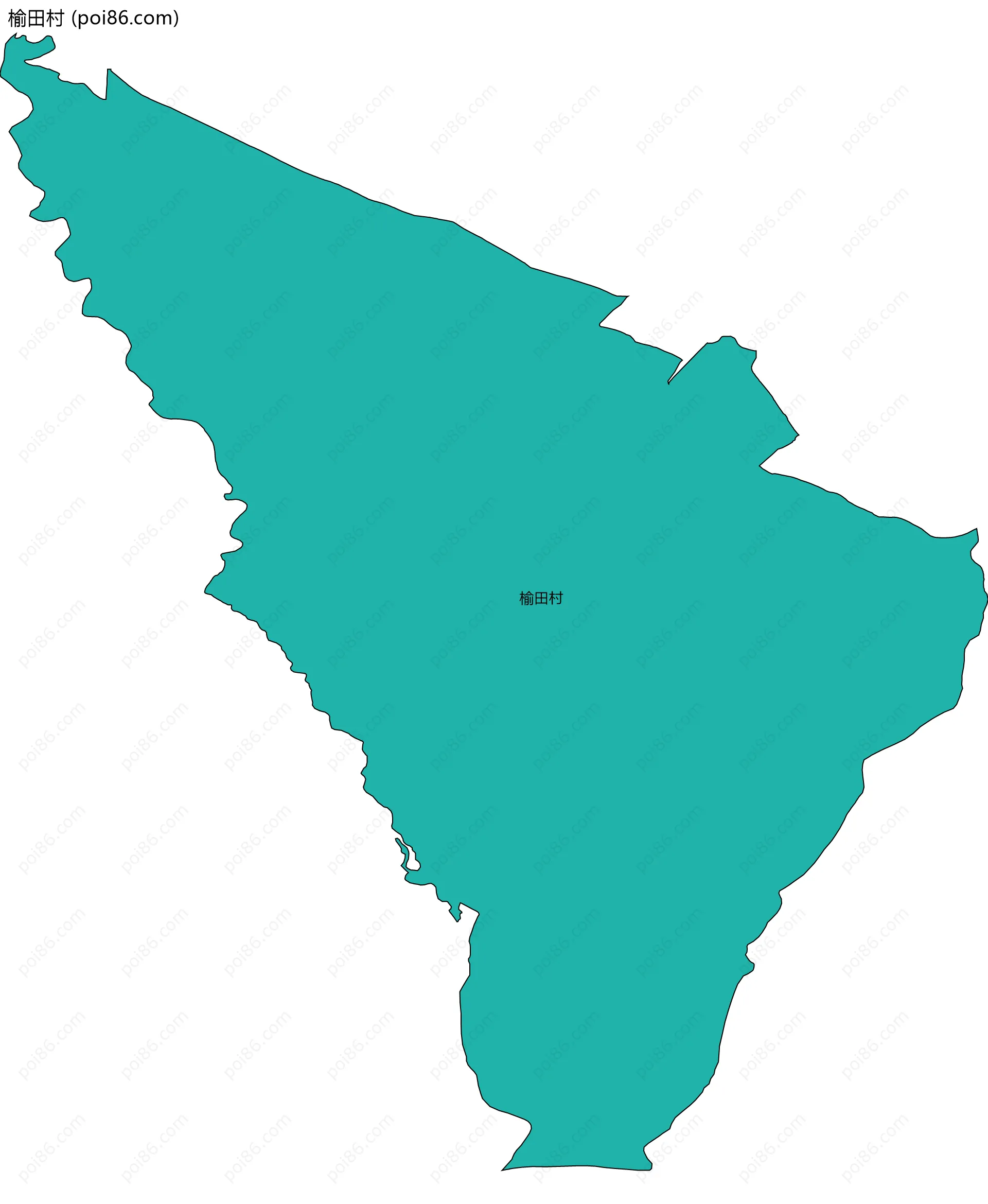 榆田村边界地图