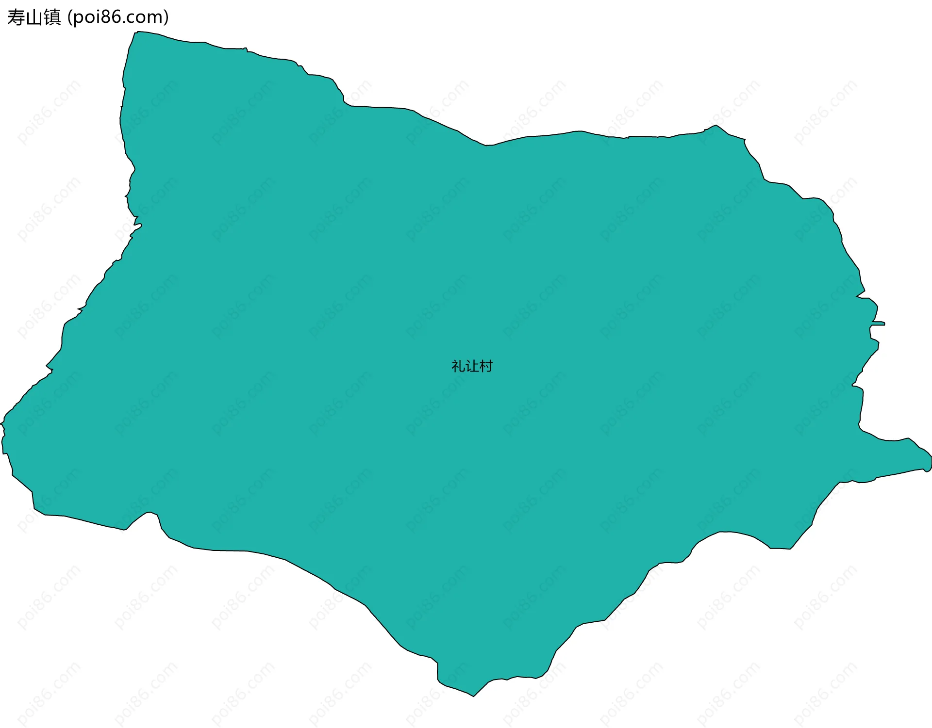 寿山镇边界地图(五级行政区划)