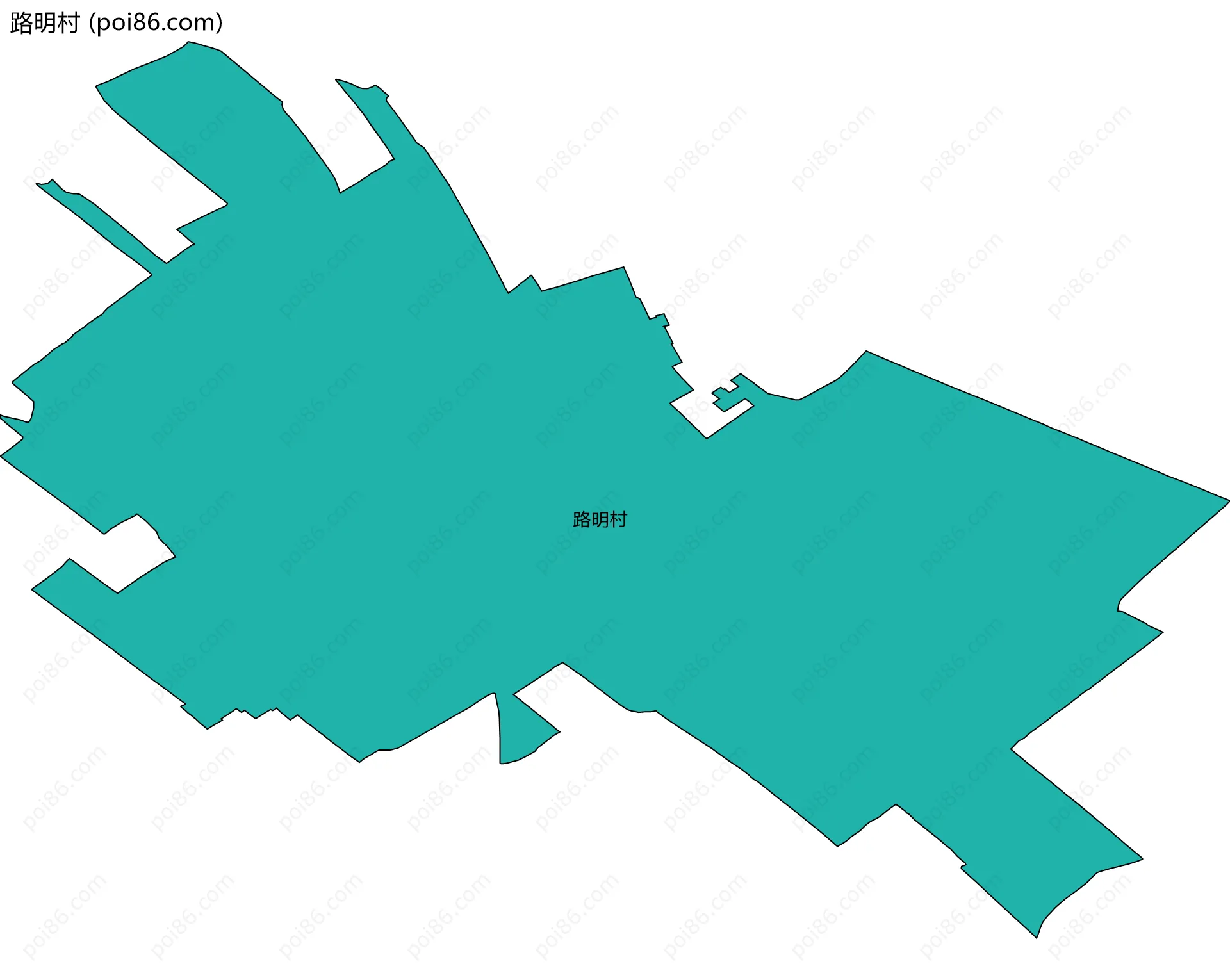 路明村边界地图