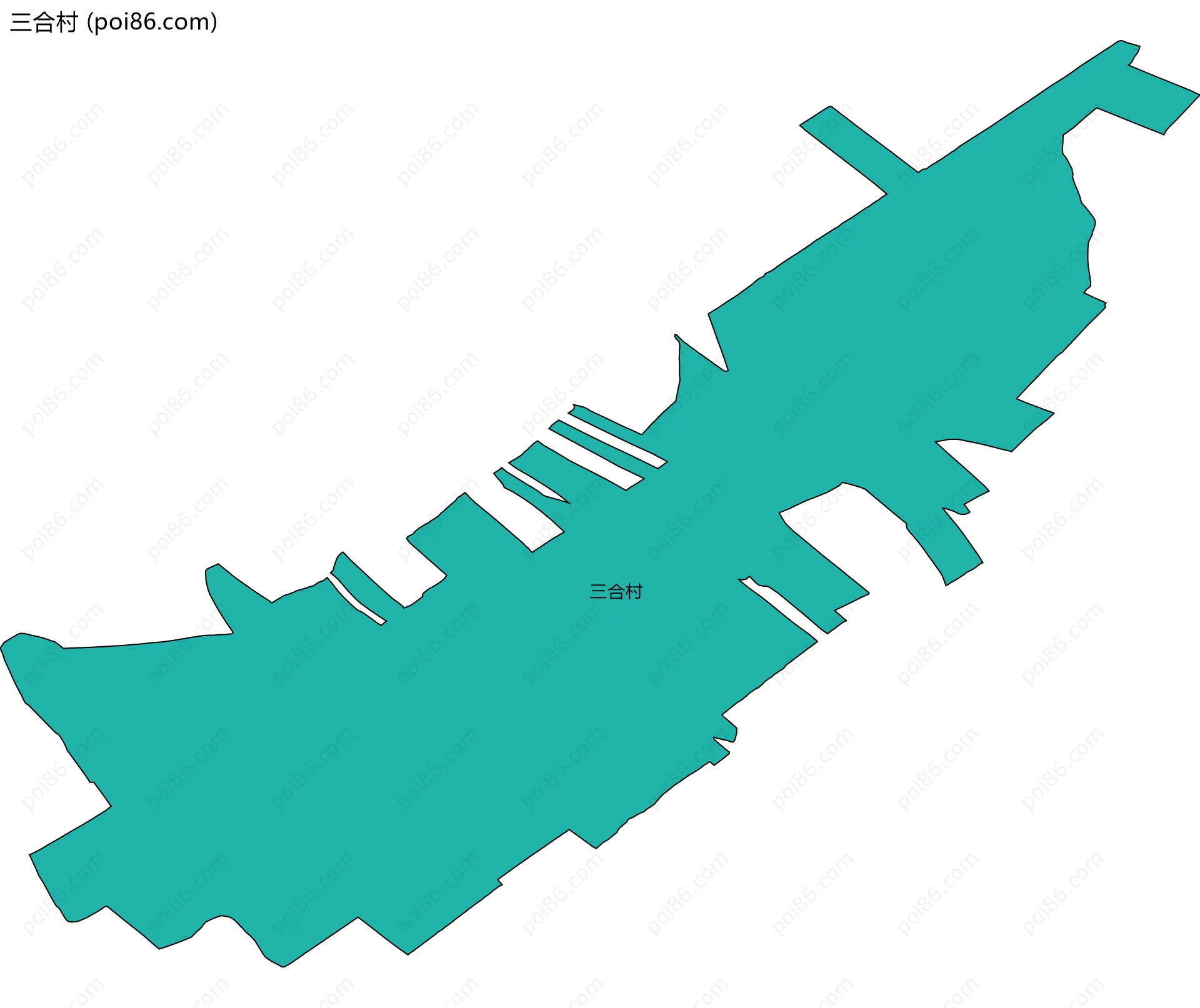 三合村边界地图